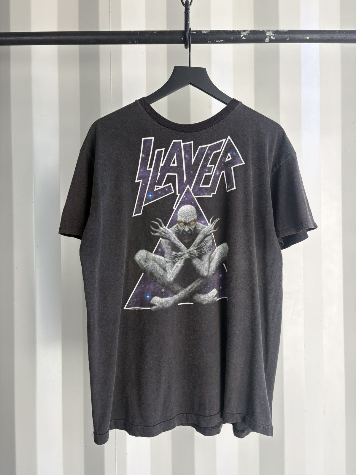 Band Tees Vintage Slayer Repaired Faded Distressed Shirt GRUNGE Band Size US XL / EU 56 / 4 - 2 Thumbnail