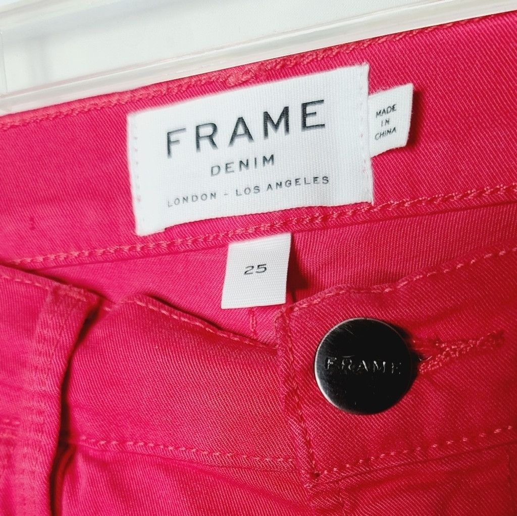 Frame Frame Le High Skinny vintage red 5 pocket jeans pants sz 25 Size 25" / US 0 / IT 36 - 6 Thumbnail