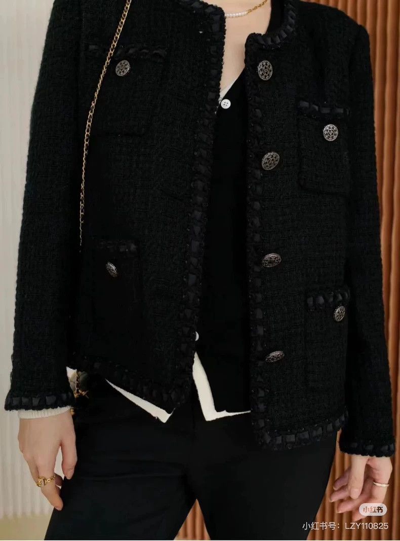 Chanel Chanel Rome series popular black braided round neck four-p Size XXS / US 00 / IT 34 - 8 Thumbnail