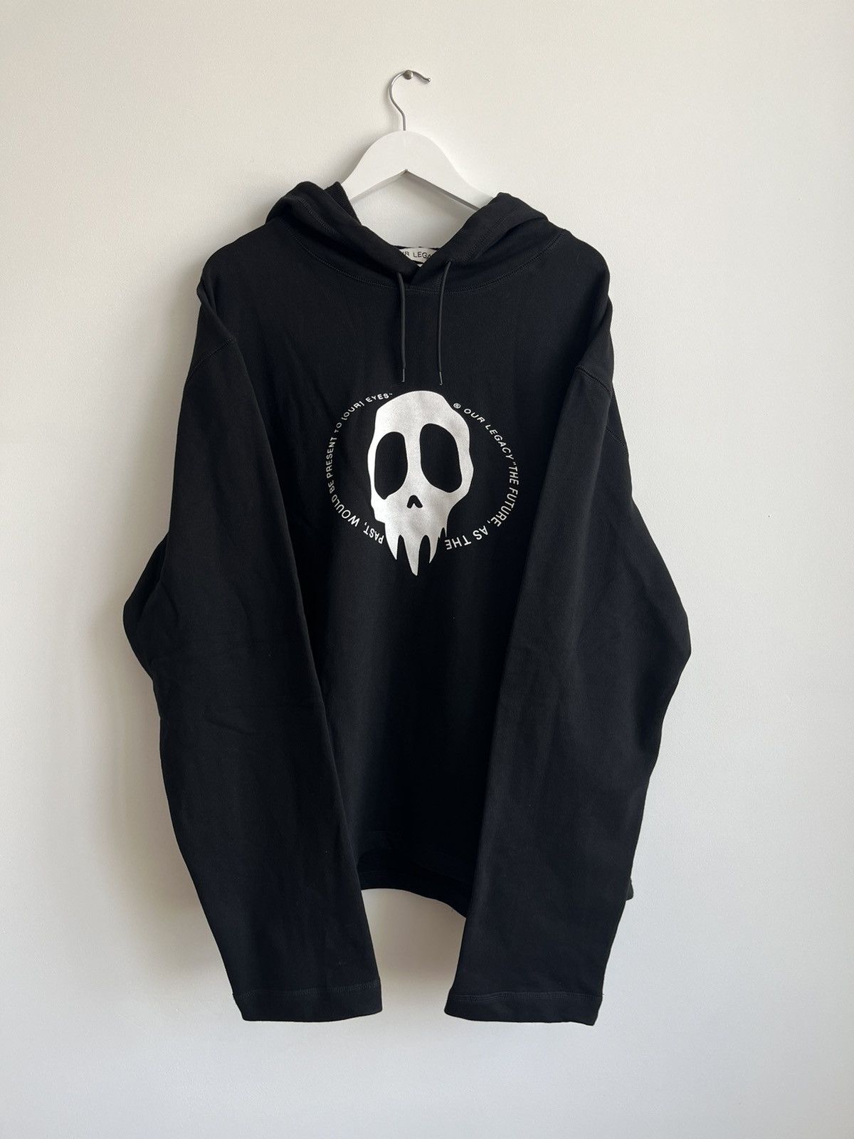 ★【OUR LEGACY】★Loose Hoodie Maverick Skull Print Blac.k★ Our Legacy - Loose Hoodie Maverick Skull Print
