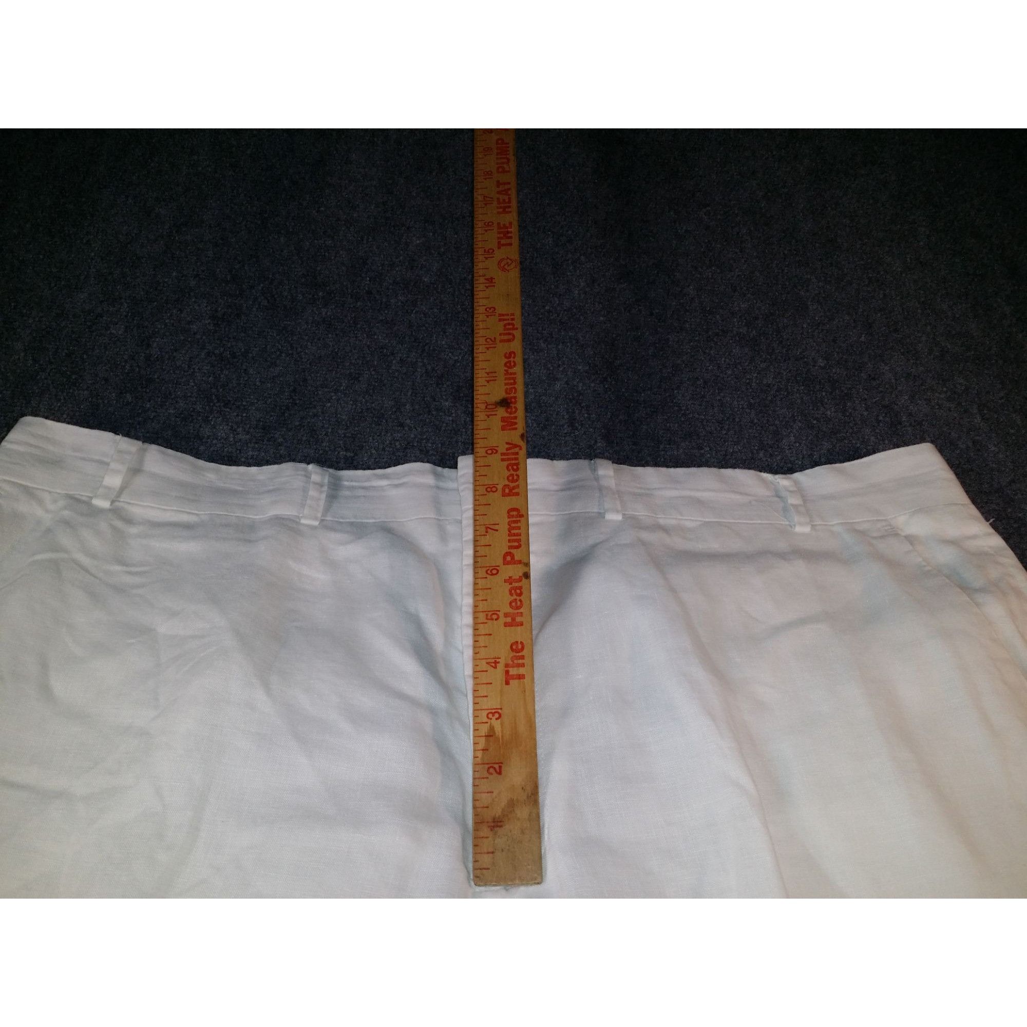 Michael Kors Michael Kors Linen Pants Men Sz 46 White Cuffed Hem Summer T Size US 44 / EU 60 - 3 Thumbnail