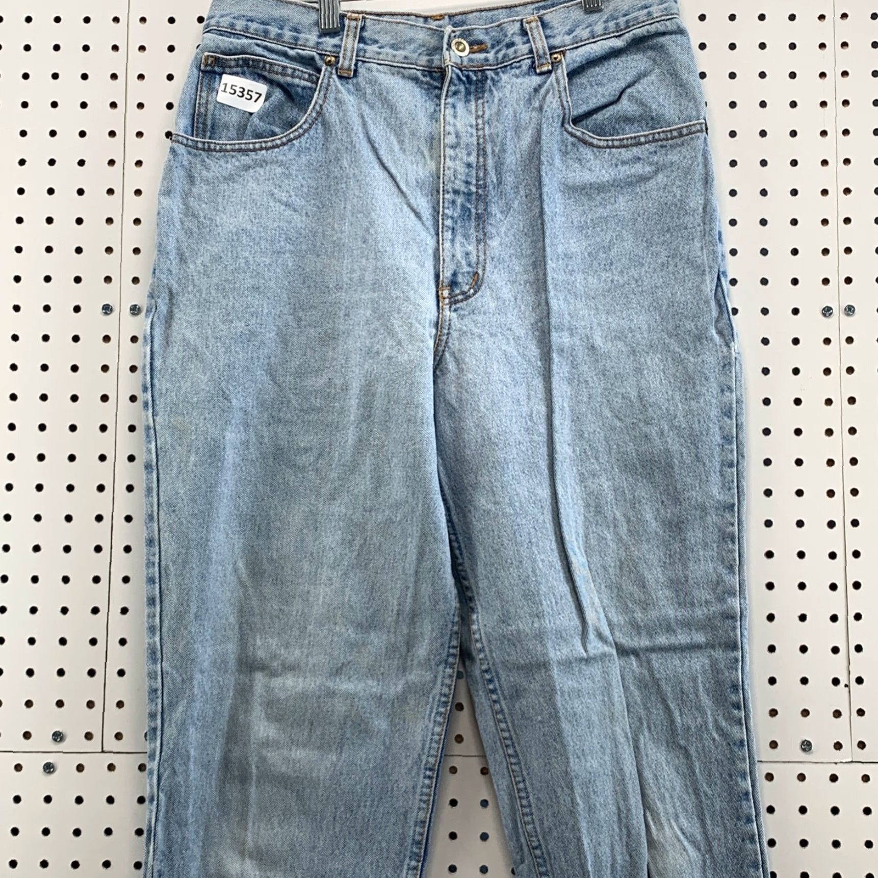 Denime VINTAGE Lawmen Jeans Womens 32x31 Light Wash Denim Embroidered Pocket Tapered Jeans Size 24" / US 00 / IT 34 - 3 Thumbnail