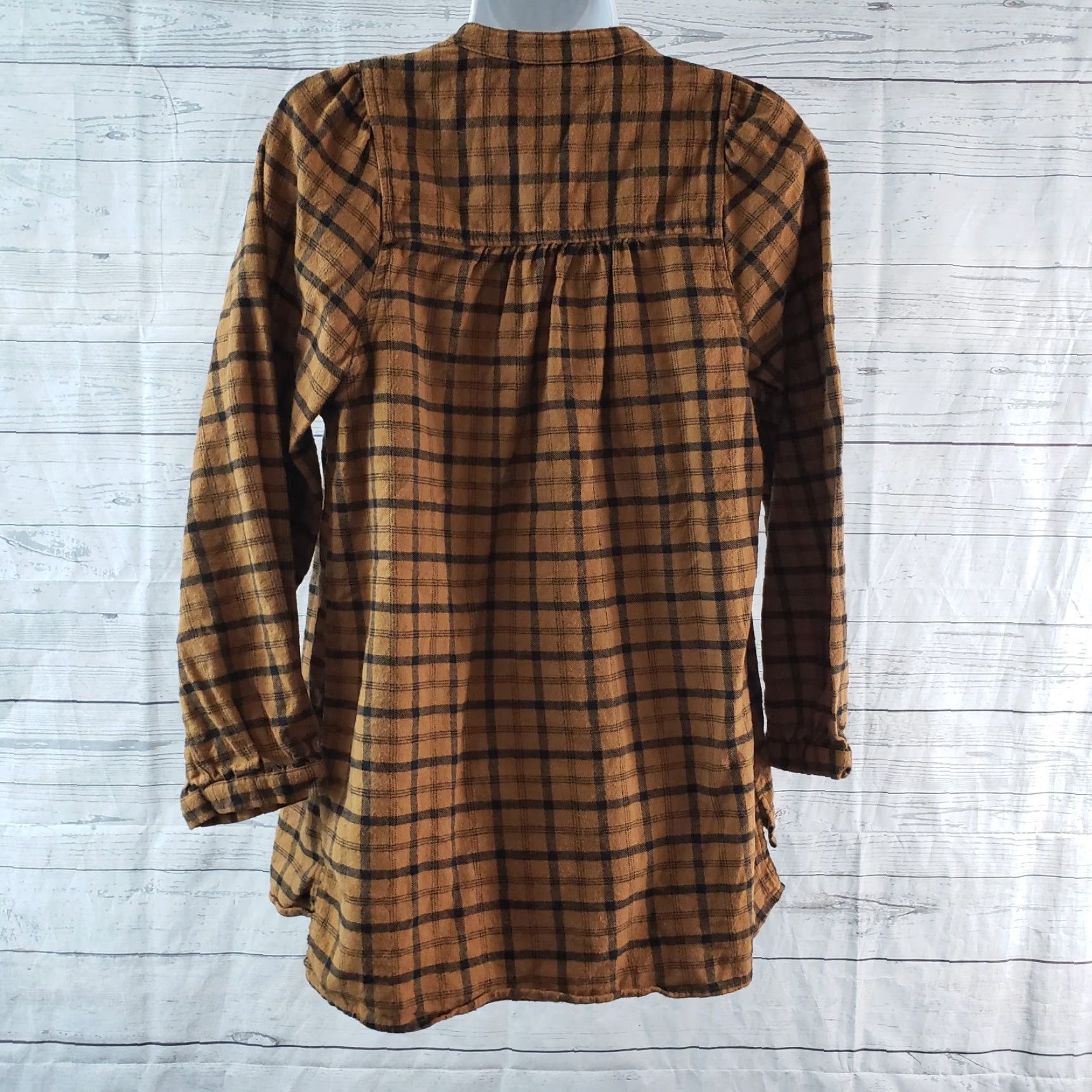 Vintage Isabel Maternity Womens Flannel Top Blouse Sz S Brown Black Plaid Long Sleeve 100% Cotton Ingrid & Isabel Maternity Shirt Womens Size S / US 4 / IT 40 - 4 Thumbnail