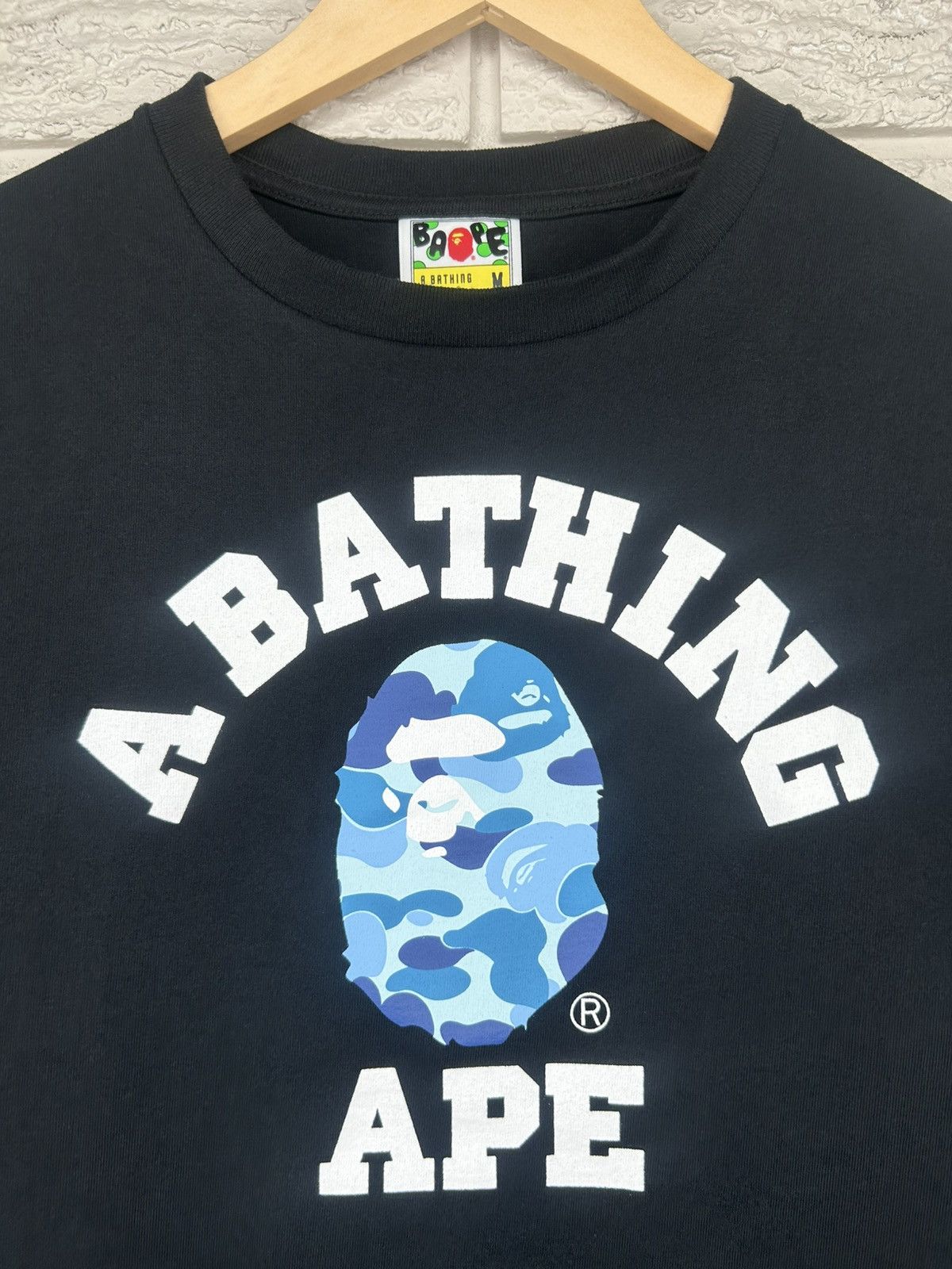 Bape Bape Blue Camo College Tee Size US M / EU 48-50 / 2 - 4 Thumbnail