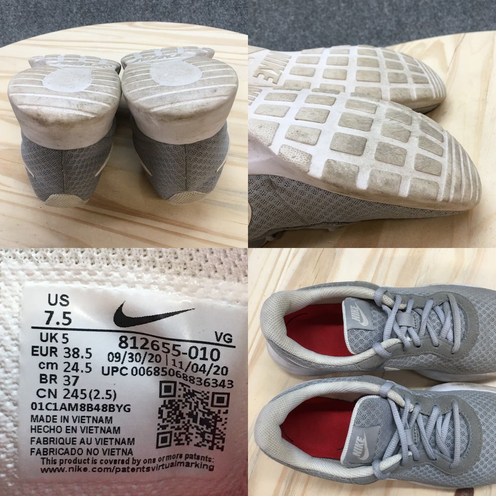 Nike Nike Tanjun Sneaker Womens 7.5 Gray Casual Athletic Lace Up - Shoes Size US 8 / IT 38 - 9 Thumbnail