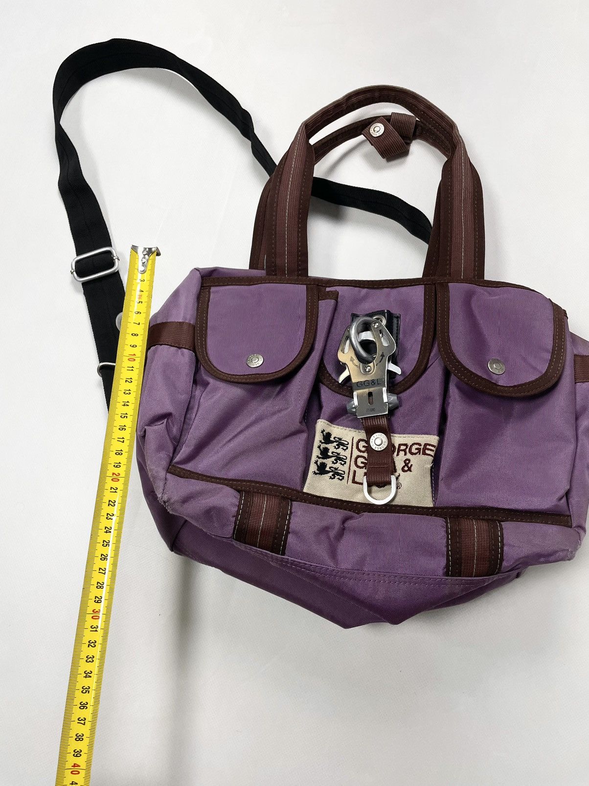 Japanese Brand George Gina & Lucy Six Pack Vintage Purple Carabiner Bag GGL Size ONE SIZE - 12 Thumbnail