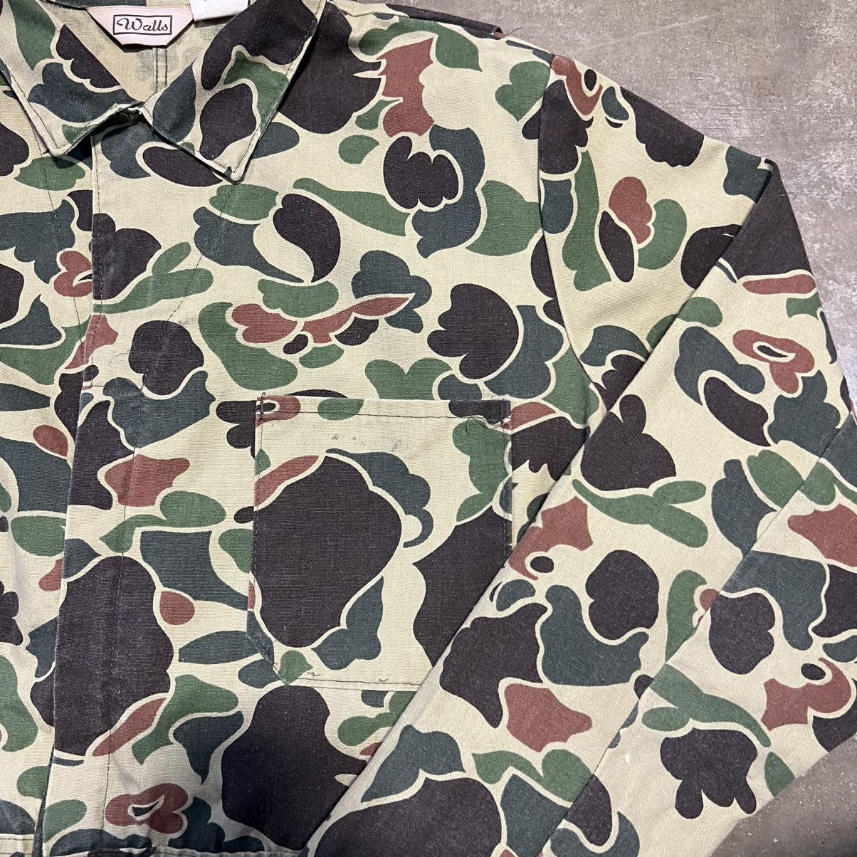 Vintage × Walls Vintage 90s Walls Camo Workwear Jacket Cropped Boxy USA Made Size US L / EU 52-54 / 3 - 6 Thumbnail