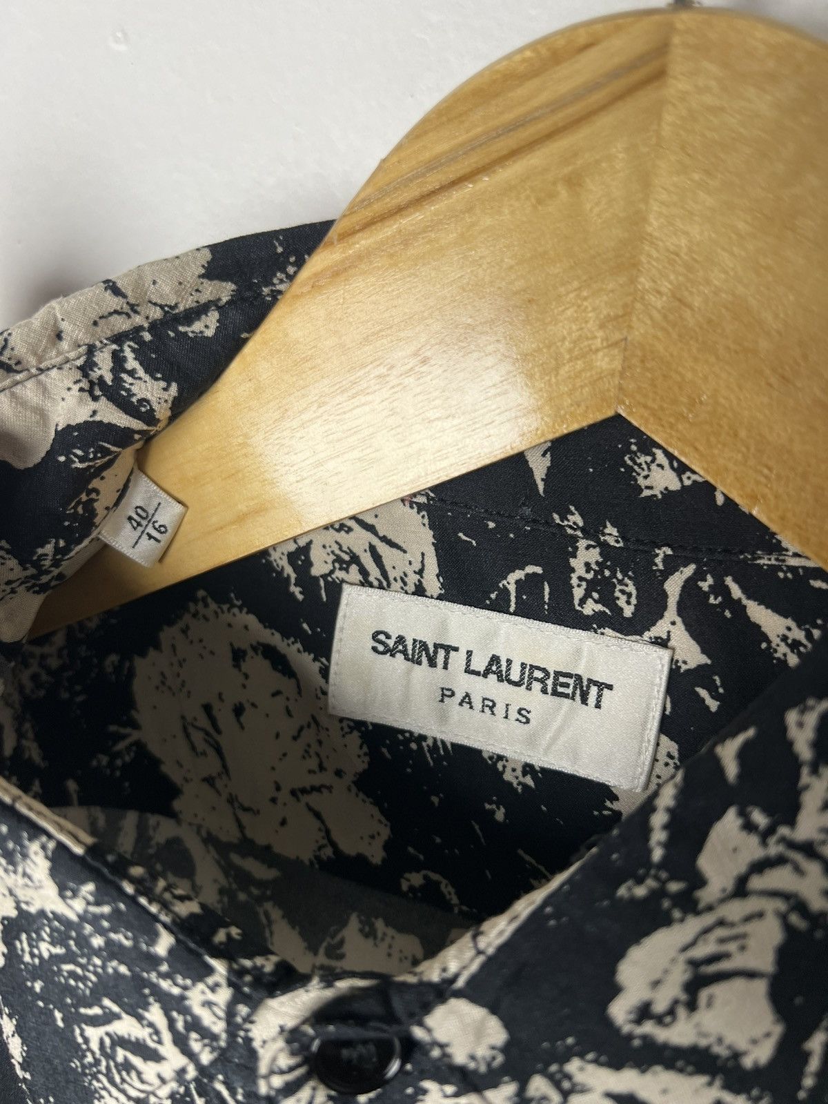 Saint Laurent Paris Saint Laurent Floral Silk Shirt Size US L / EU 52-54 / 3 - 6 Thumbnail