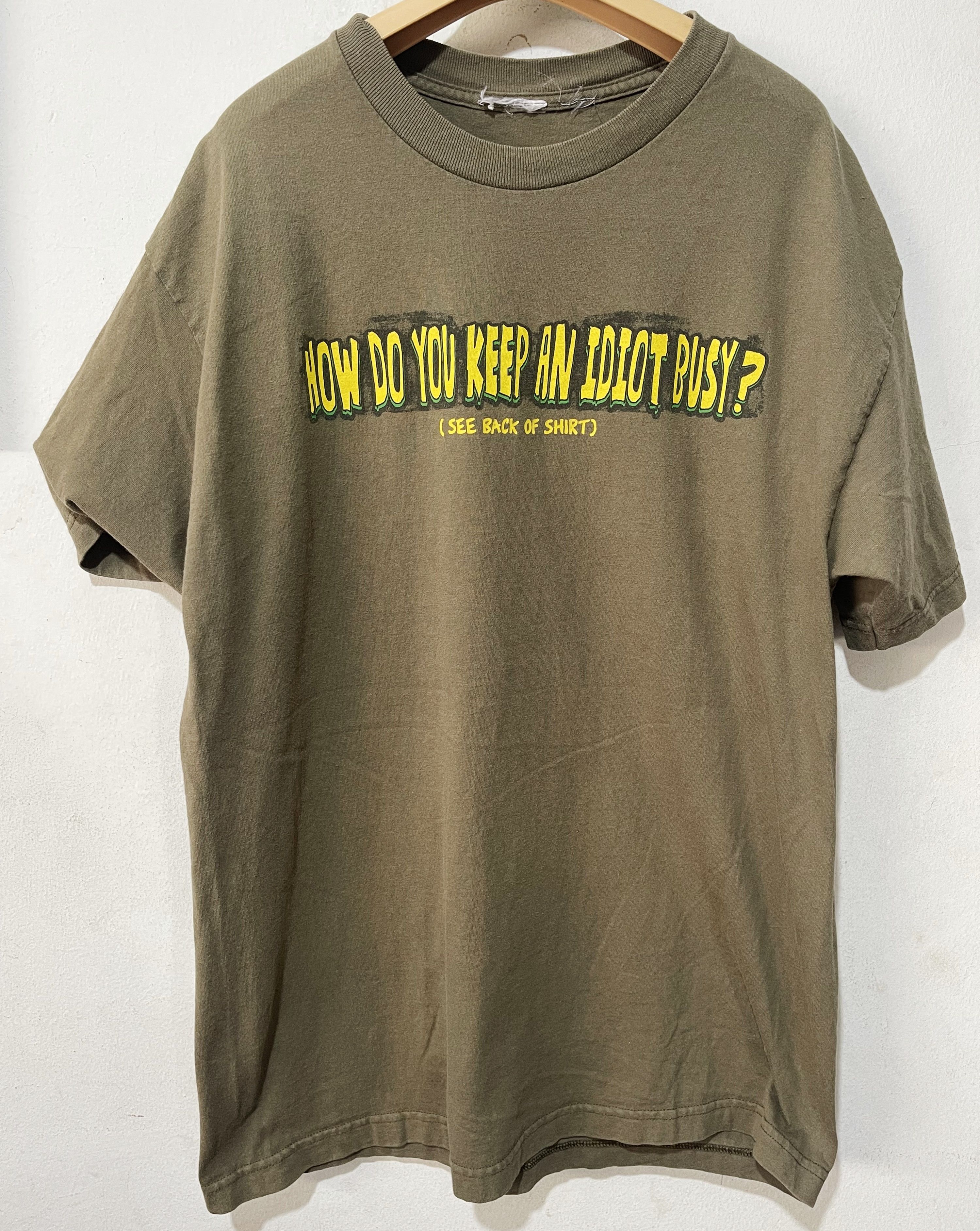 Vintage Vintage How To Keep An Idiot Busy Shirt Size US L / EU 52-54 / 3 - 1 Thumbnail