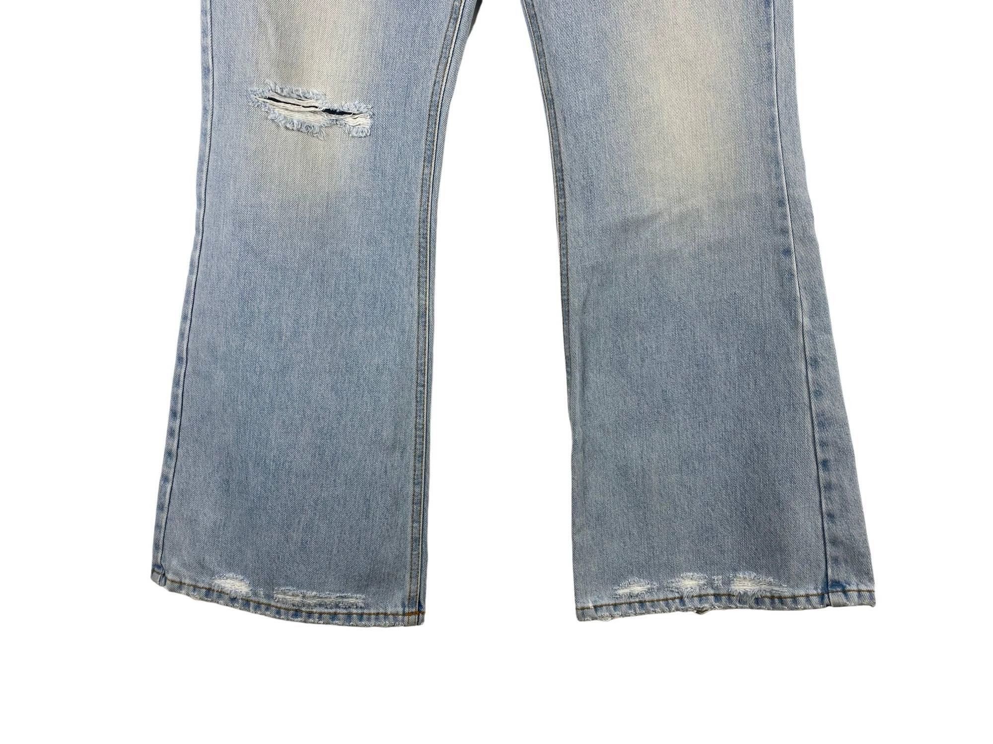 ERL ERL Light Wash Distressed Flared Jeans Size US 32 / EU 48 - 4 Thumbnail