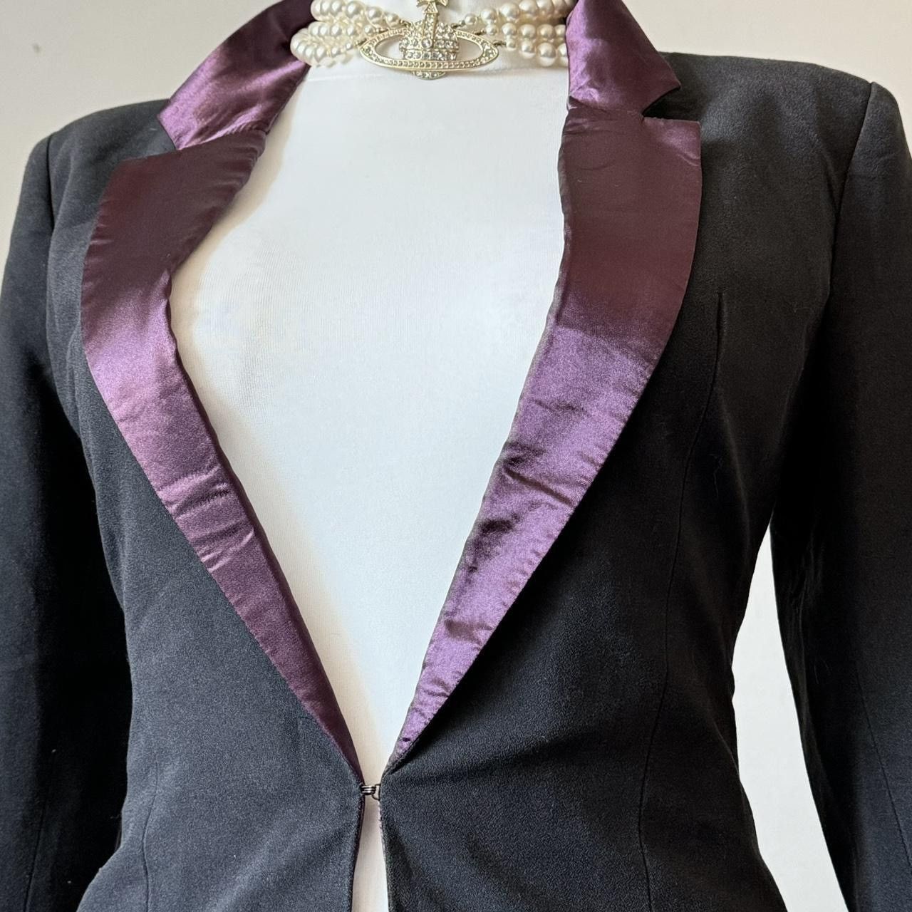 Vintage Iconic vintage gothic avant garde satin jacket Size M / US 6-8 / IT 42-44 - 2 Thumbnail