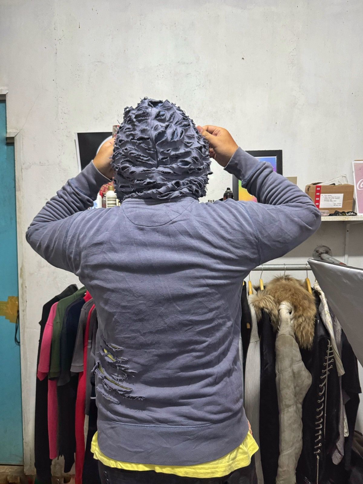 Japanese Brand Distressed Zipper Hoodie Faded Uniqlo Ifsixwasnine lgb Size US L / EU 52-54 / 3 - 12 Thumbnail