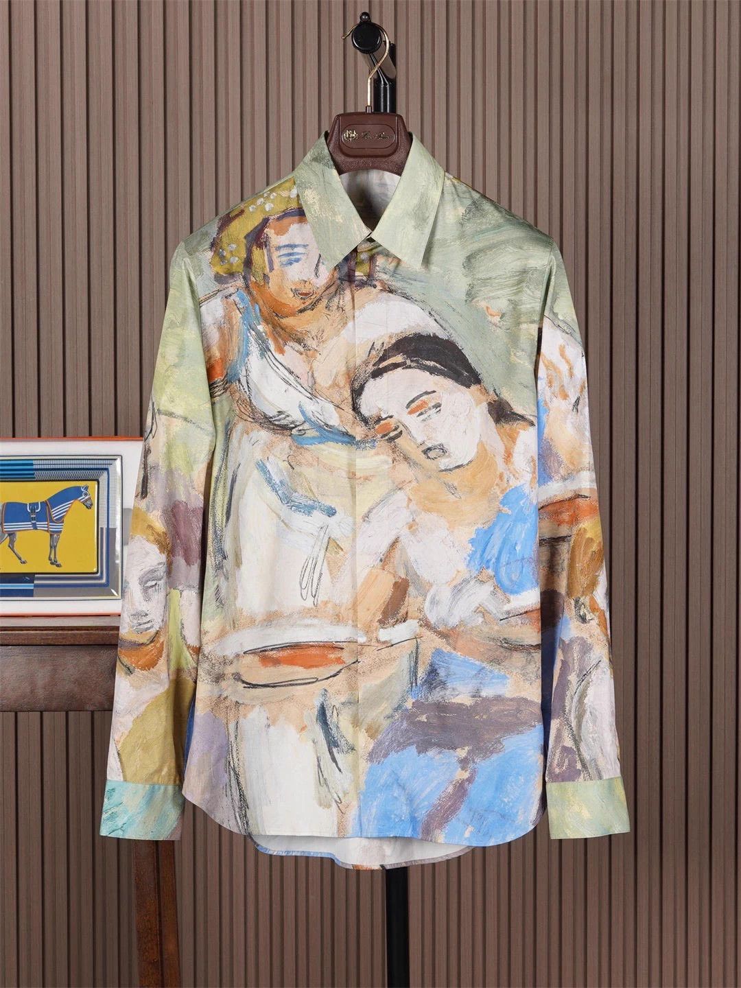 Dior Dior x Artist Oil-Painted SilkCotton Shirt 39-43 Size Up Size US XXS / EU 40 - 1 Thumbnail