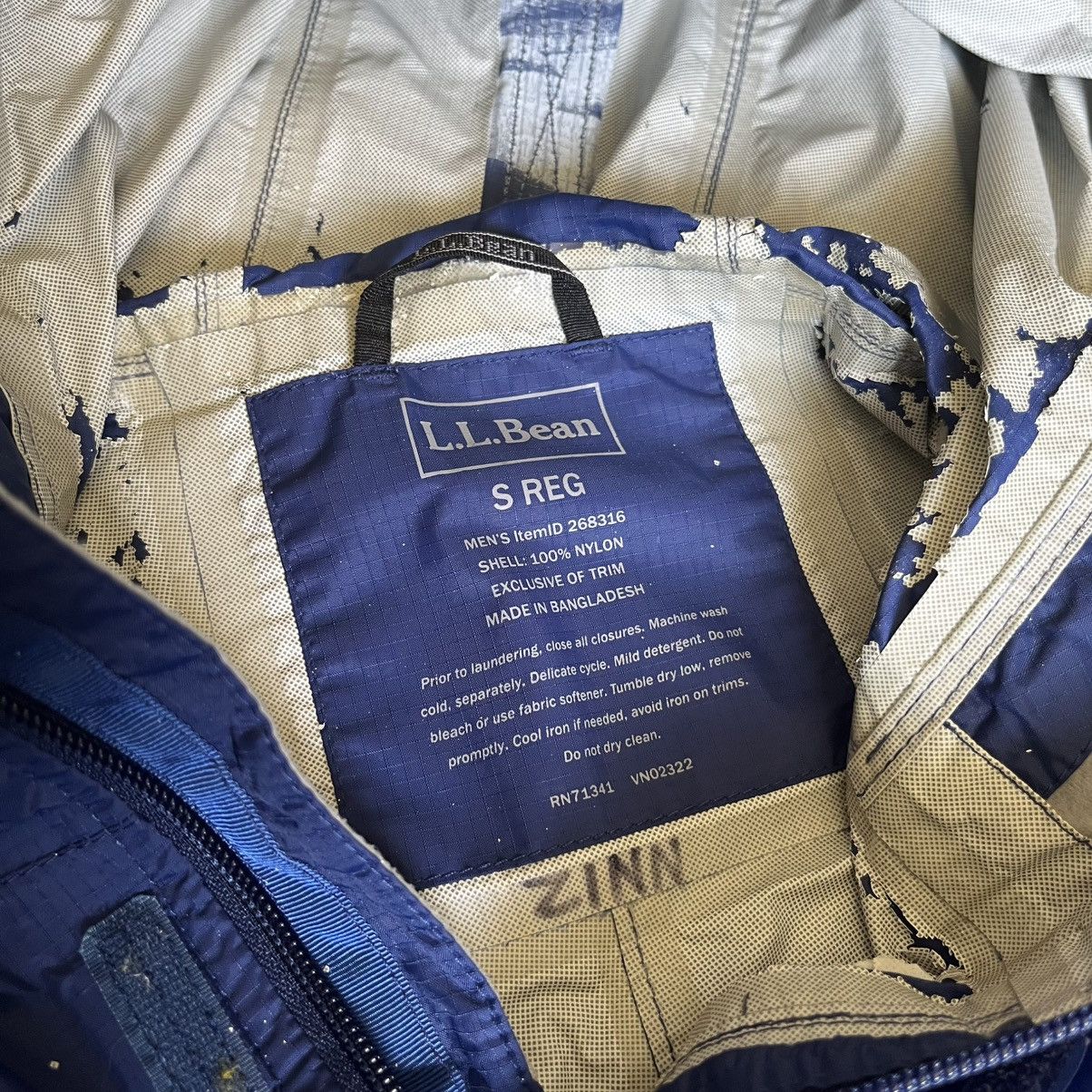 L.L. Bean × Vintage Vintage L.L. Bean Men’s Trail Model Hooded Rain Jacket Zip Size US S / EU 44-46 / 1 - 9 Thumbnail