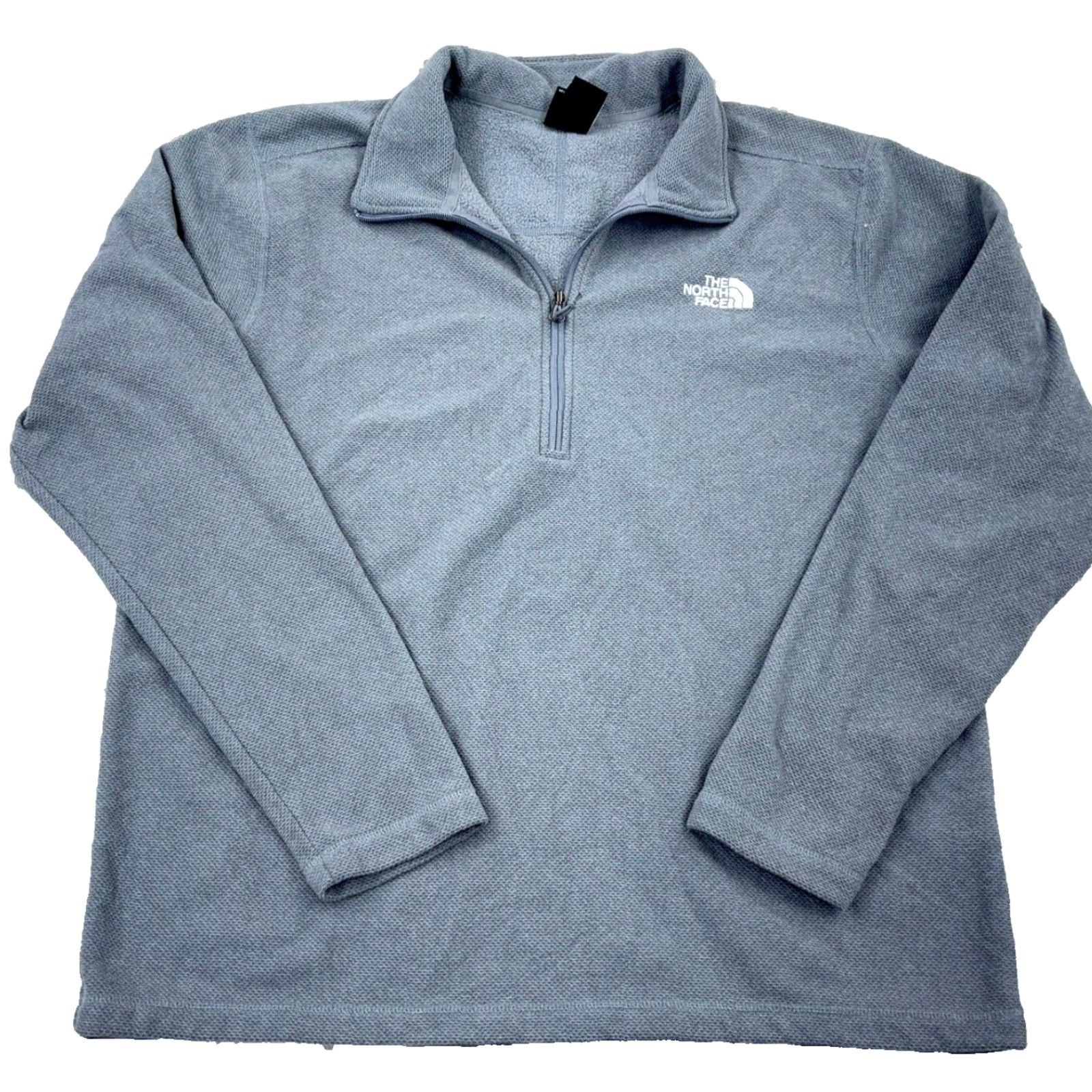 The North Face The North Face Sweat er Men XL Gray Fleece Pullover 1/4 Zip Mock Neck Logo Zipper Classic Outdoor Knit Sweater Size US XL / EU 56 / 4 - 2 Thumbnail