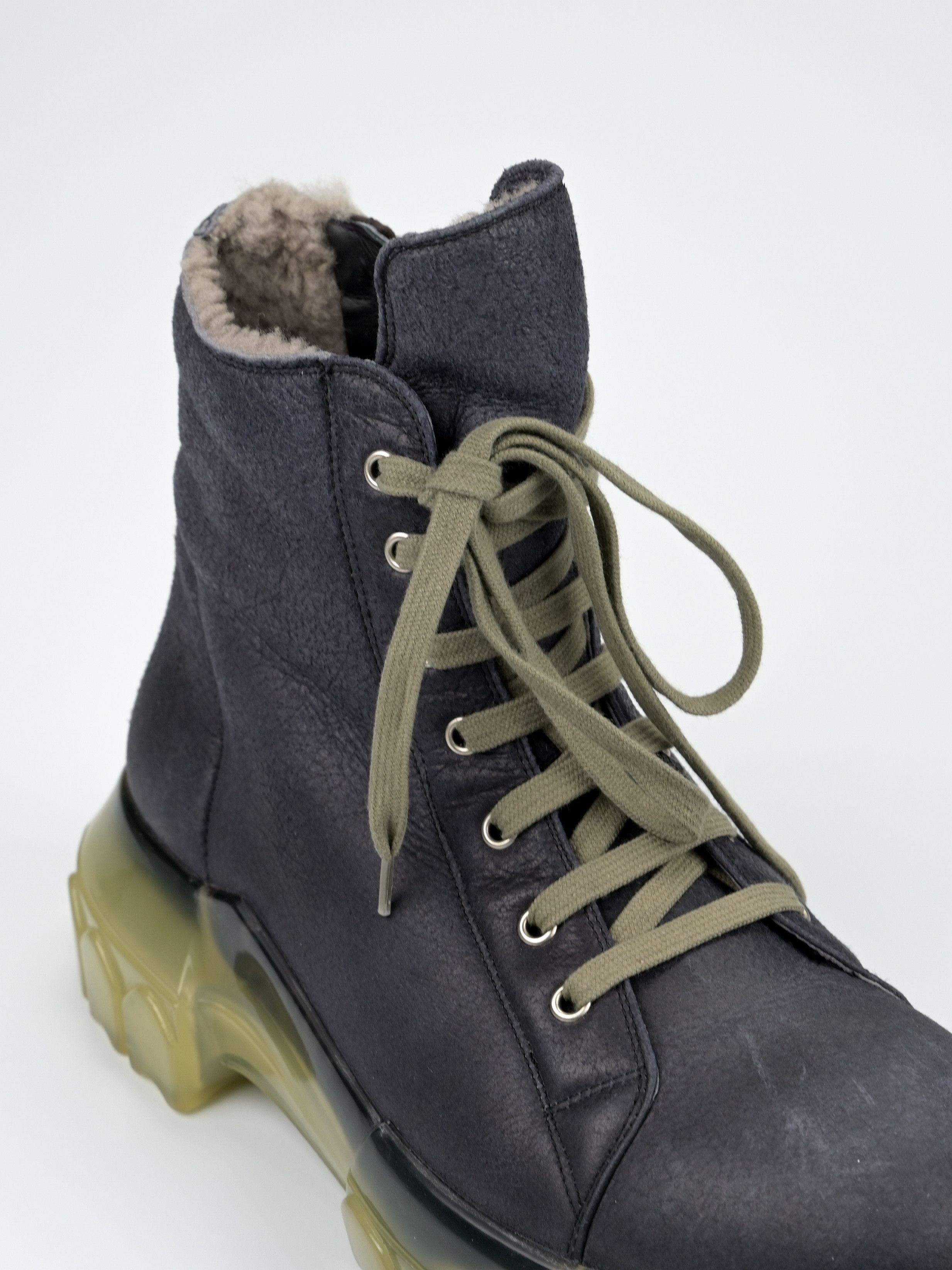 Rick Owens Shearling Mega Bozo Tractor Boots Size US 11 / EU 44 - 12 Thumbnail