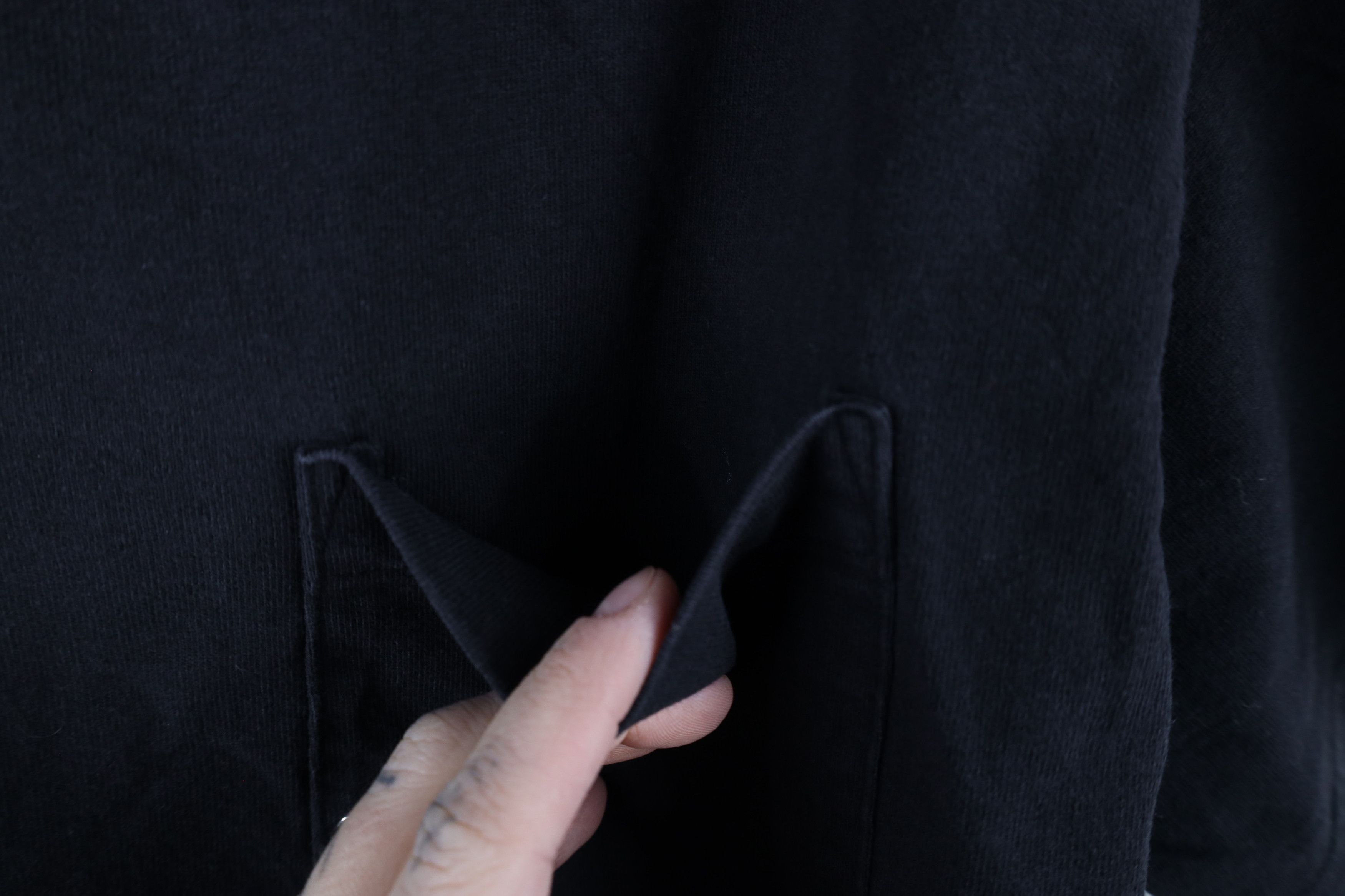Vintage Vintage 90s Streetwear Blank Pocket T-Shirt Black Cotton Size L / US 10 / IT 46 - 5 Thumbnail
