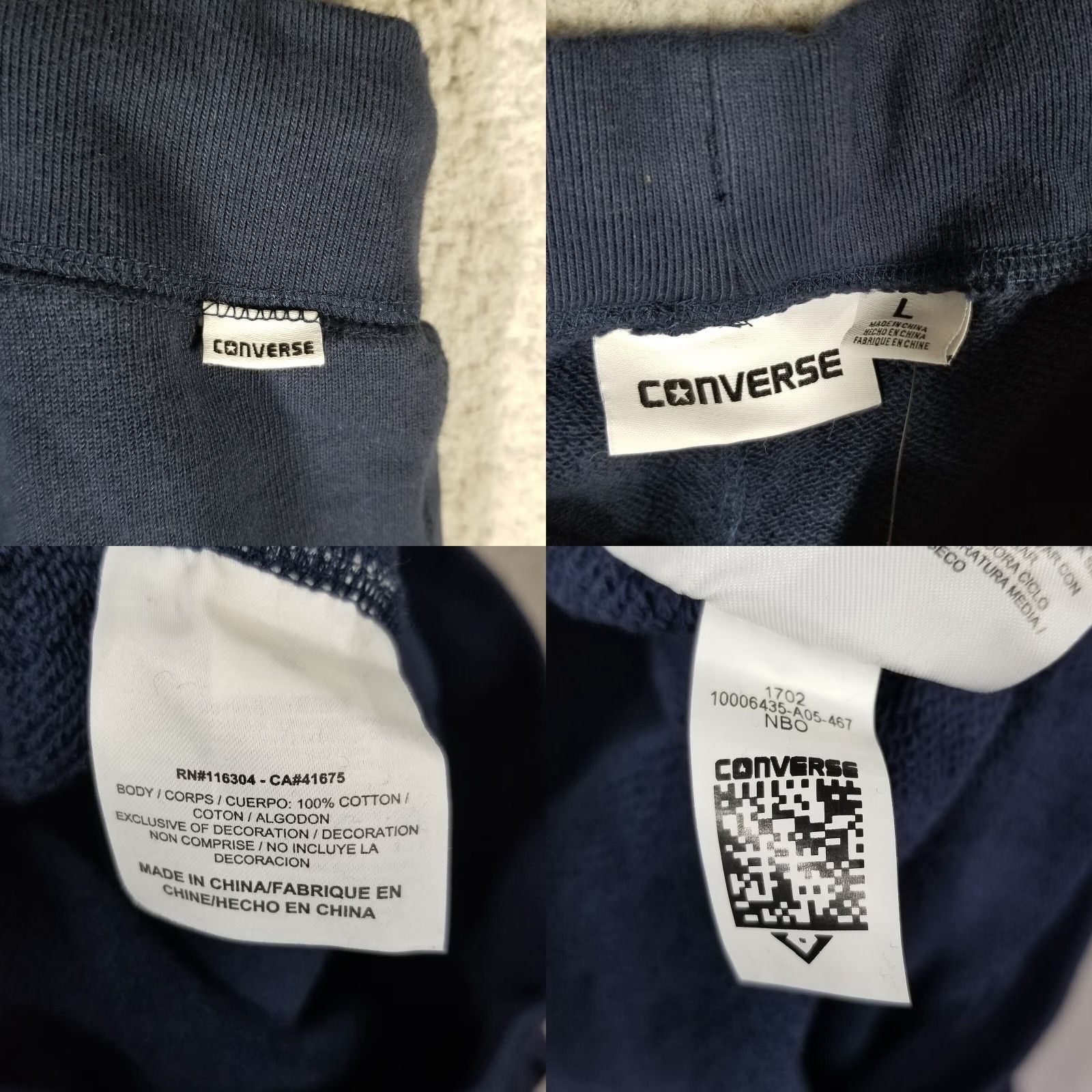 Converse VINTAGE Converse Joggers Pants Men Large Tapered Activewear 90s Blue Cotton Size US 33 - 8 Thumbnail