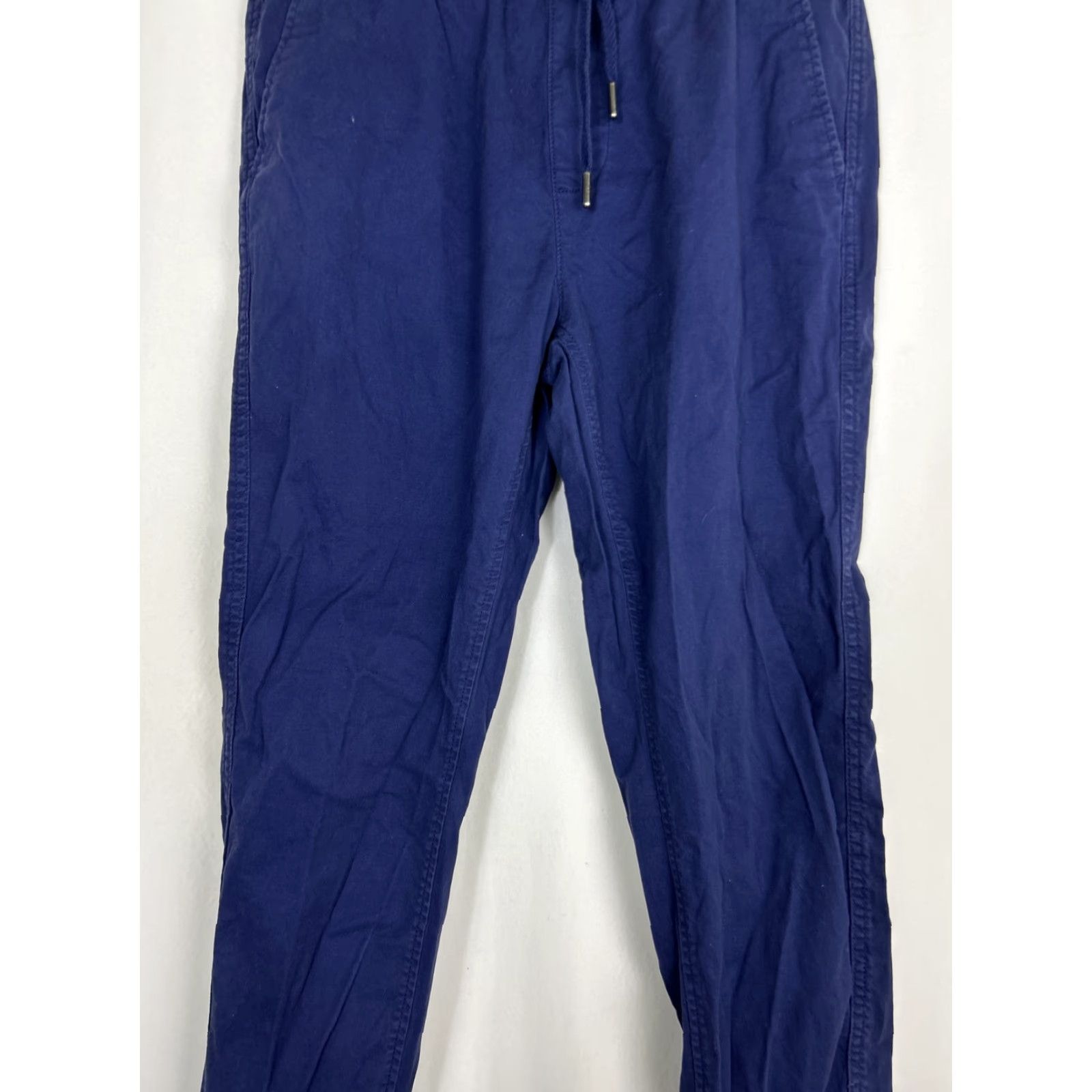 Gap Gap Mens Small Cotton Spandex Navy Blue Joggers Ankle Drawstring 28in Inseam Pants Size US 29 - 3 Thumbnail