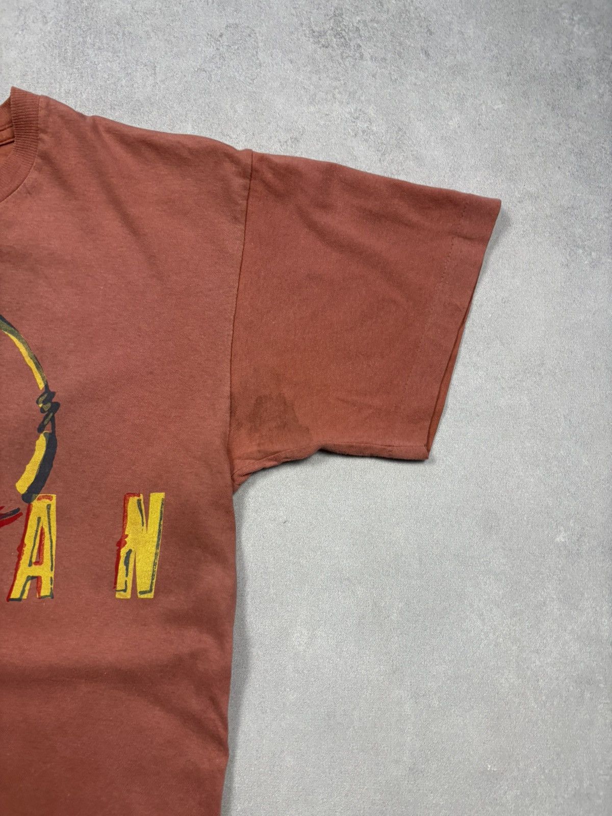Jordan Brand Vintage 80s Nike Air Jordan Graphic T Shirt Faded Red USA Size US S / EU 44-46 / 1 - 2 Thumbnail