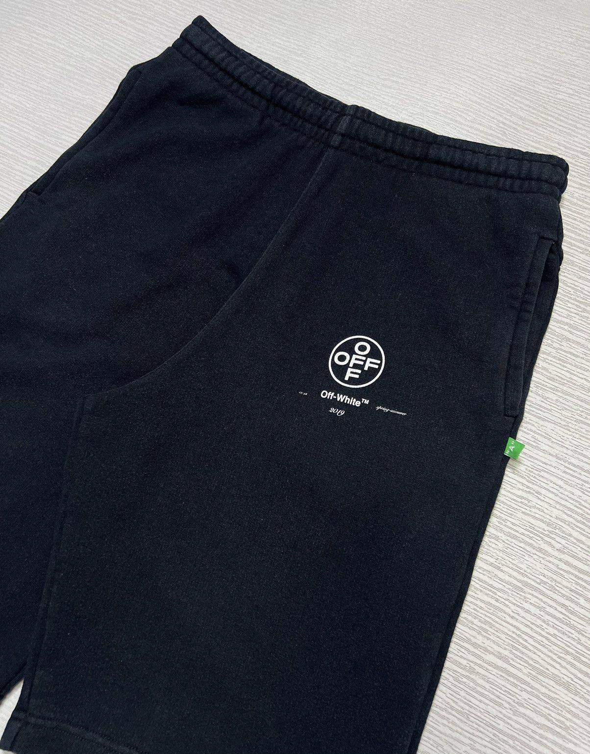 Off-White Off-White - Black Diag Stencil Shorts Size US 28 / EU 44 - 3 Thumbnail