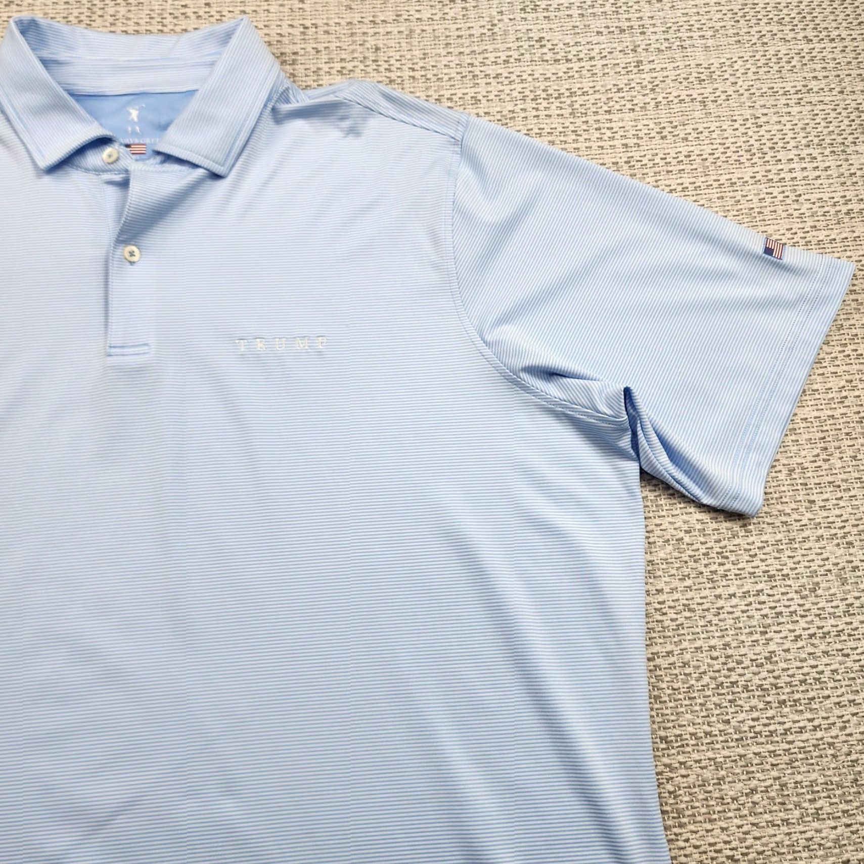 Vintage Fairway & Greene Polo Shirt Mens 2XL Blue Stripe Trump Golf Performance USA Size US XXL / EU 58 / 5 - 2 Thumbnail