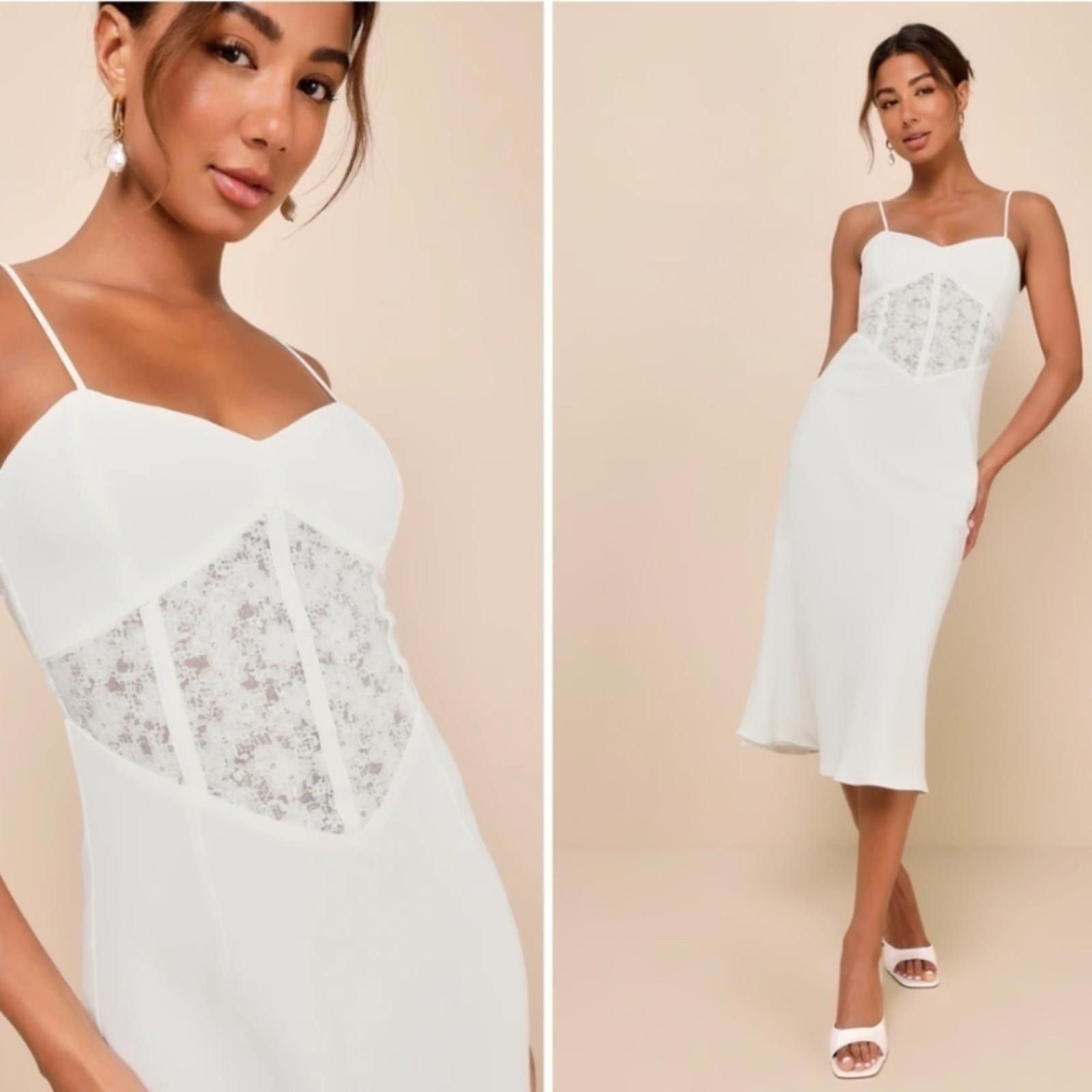 Lulus LULU's Wedding Engagement Bachelorette Bridal Sexy Midi Size XS / US 0-2 / IT 36-38 - 1 Thumbnail