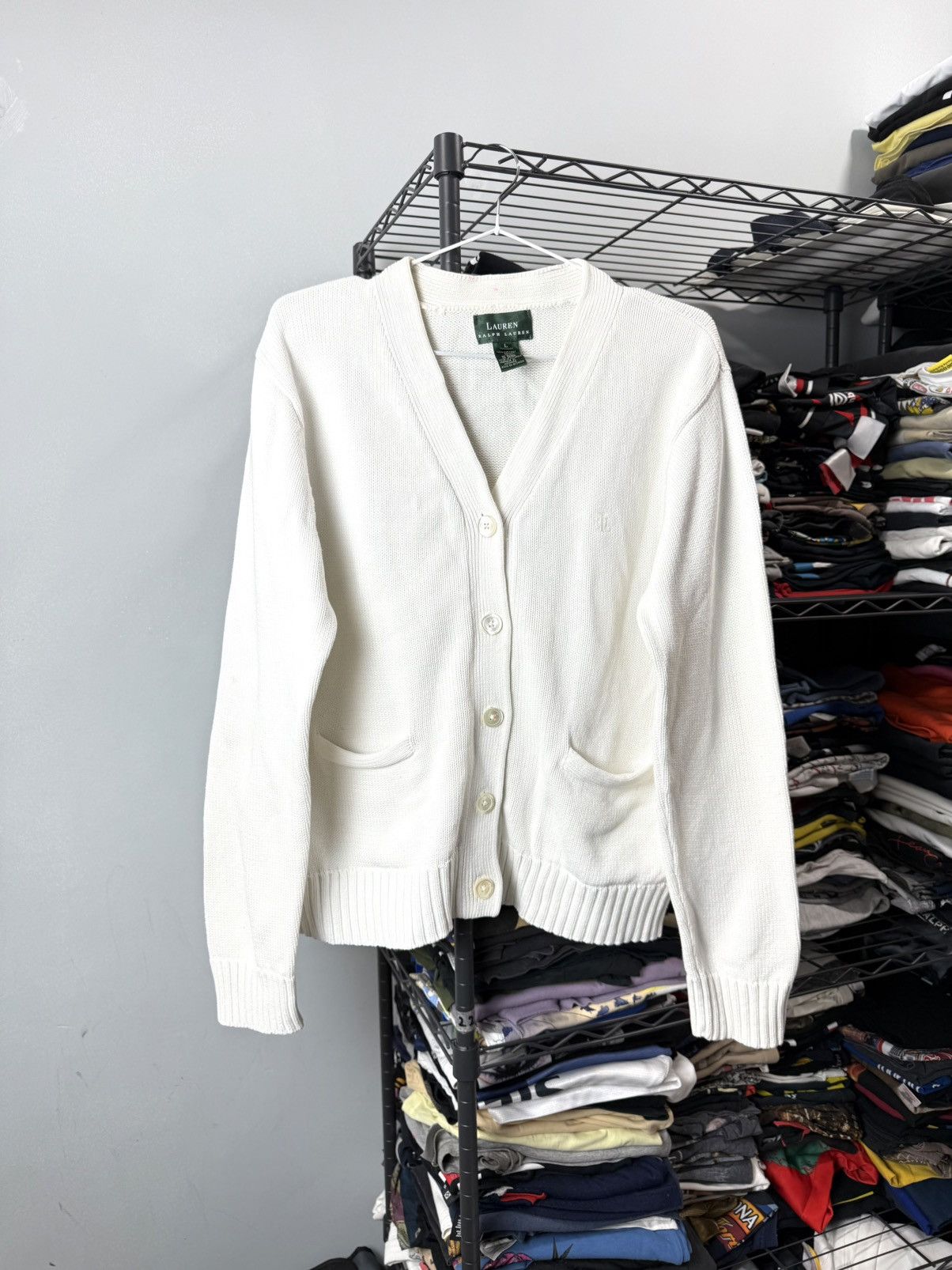 Lauren Ralph Lauren Lauren Ralph Lauren Vintage Sweater Cardigan Size L / US 10 / IT 46 - 1 Thumbnail