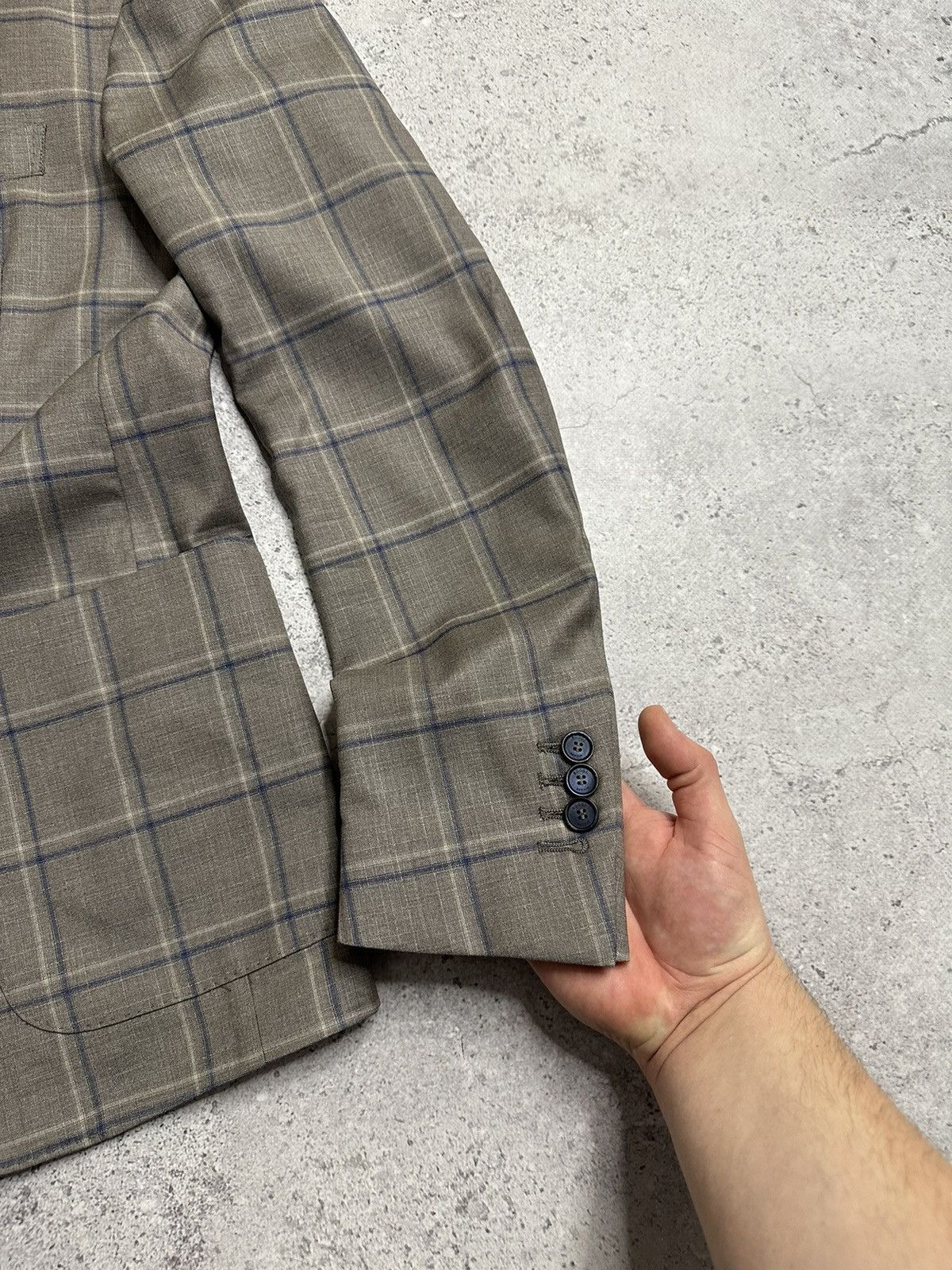Boggi Boggi Milano Reda 1865 Light Beige Plaid Wool Blazer Size US S / EU 44-46 / 1 - 16 Thumbnail