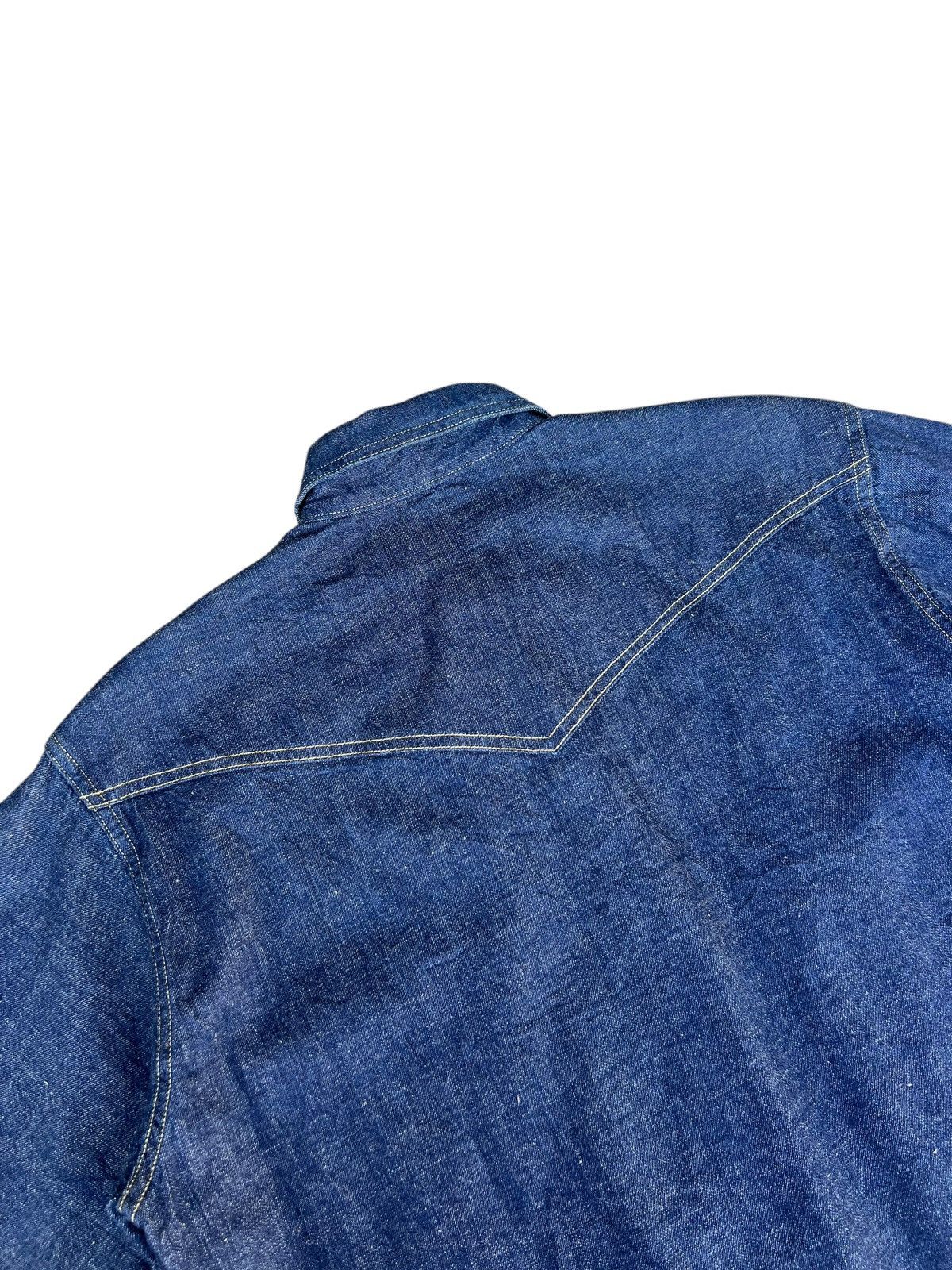 Levi's Vintage Clothing Vintage 2000 Levi’s Long Horn Big E Denim Western Shirt Size US M / EU 48-50 / 2 - 15 Thumbnail