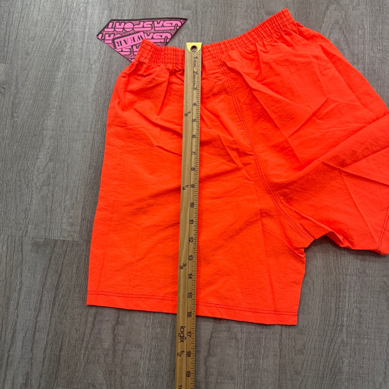 Vintage NEW Vintage USA Sport Surf Shorts Men Small Orange 80s Size US 26 / EU 42 - 11 Thumbnail