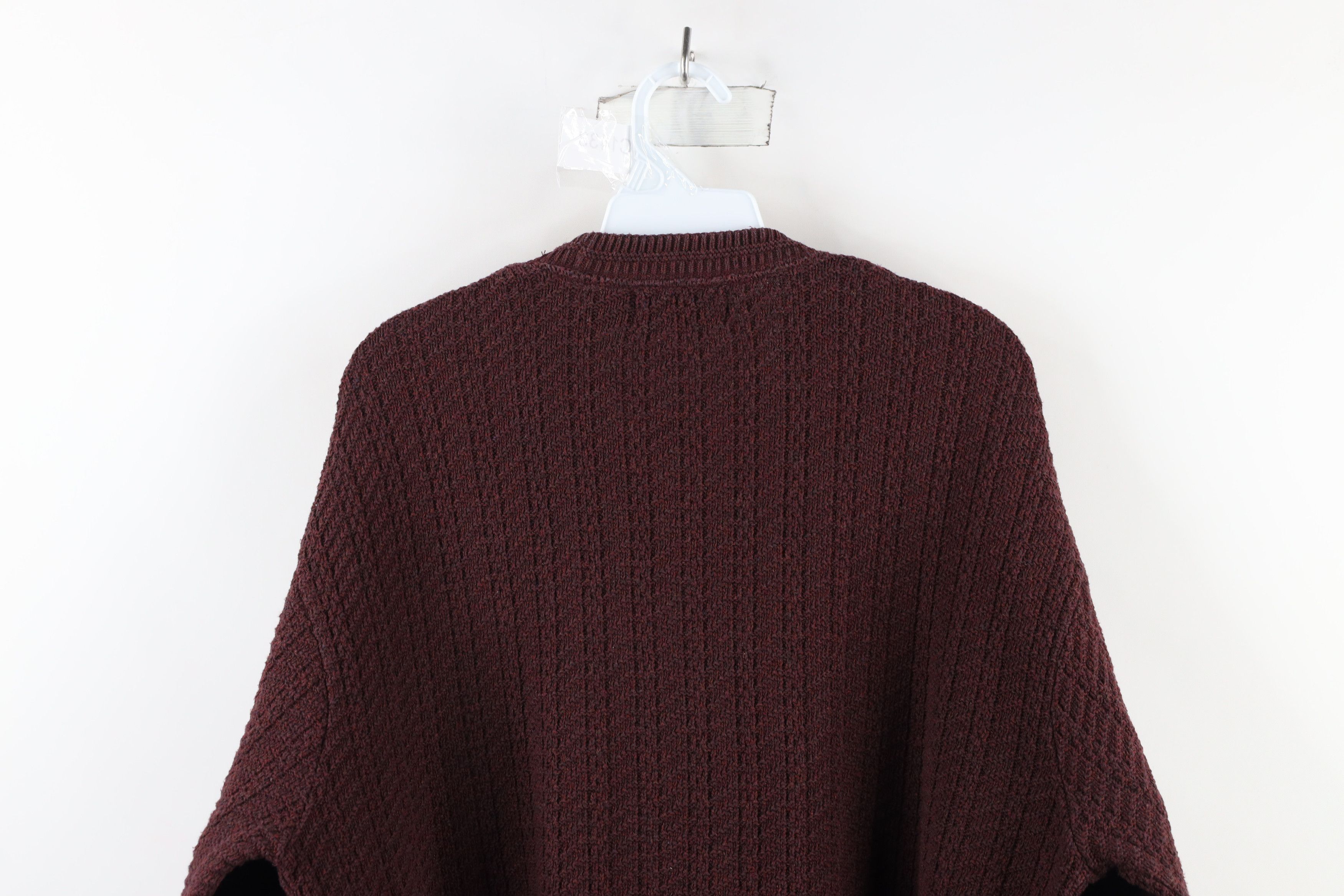 Vintage Vintage 90s Streetwear Hand Framed Chunky Knit Sweater Red Size US XXL / EU 58 / 5 - 7 Thumbnail