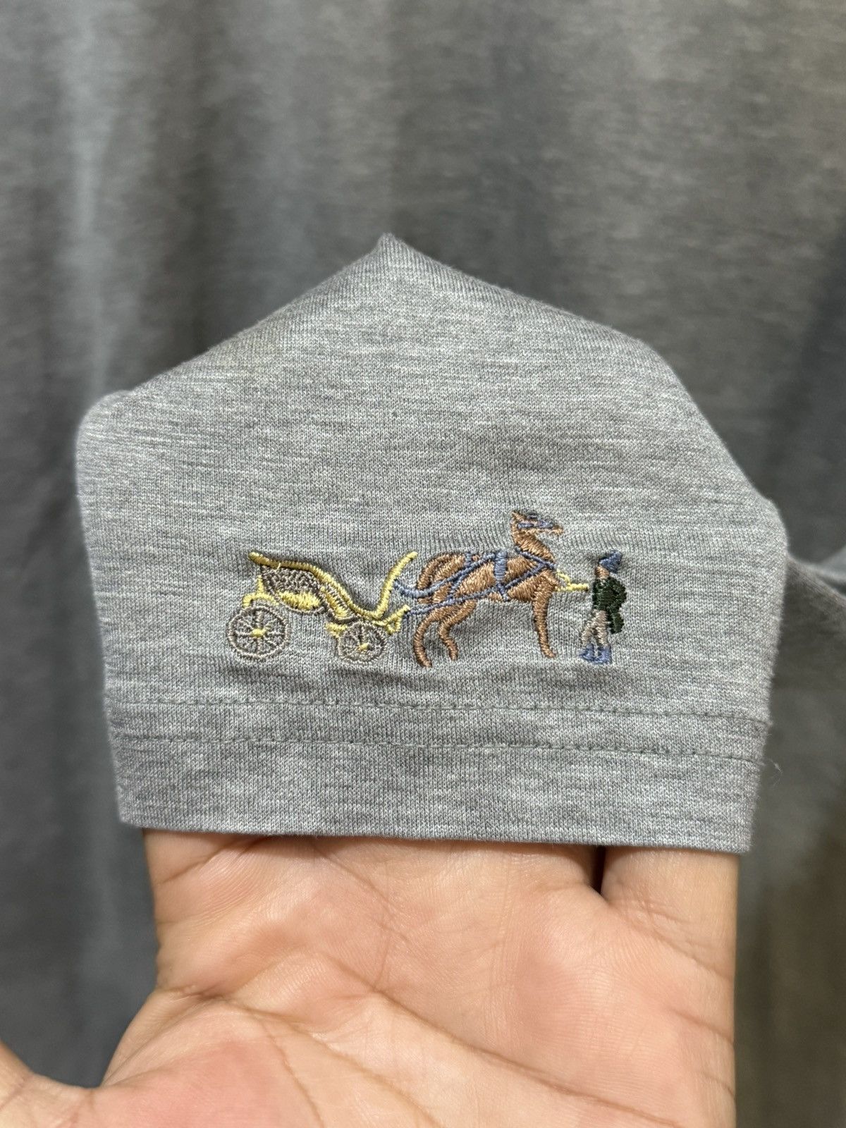 Hermes Vintage Hermes Paris Embroidery Logo Plain Italy Tee Size US M / EU 48-50 / 2 - 2 Thumbnail