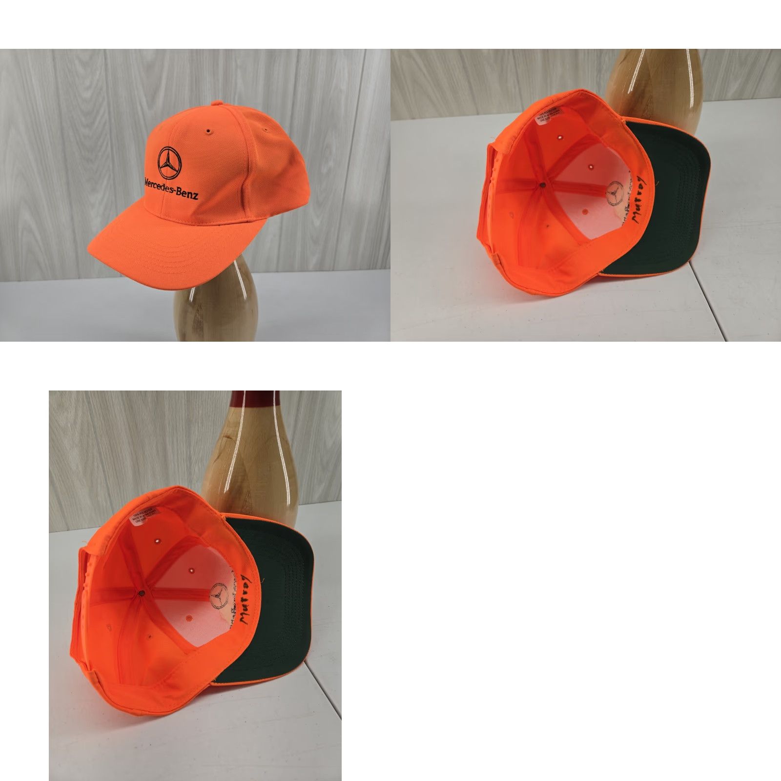 Hunter Mercedes Benz Hat Adjustable Hunter Orange Mens One Size Orange Baseball Cap Size ONE SIZE - 8 Thumbnail