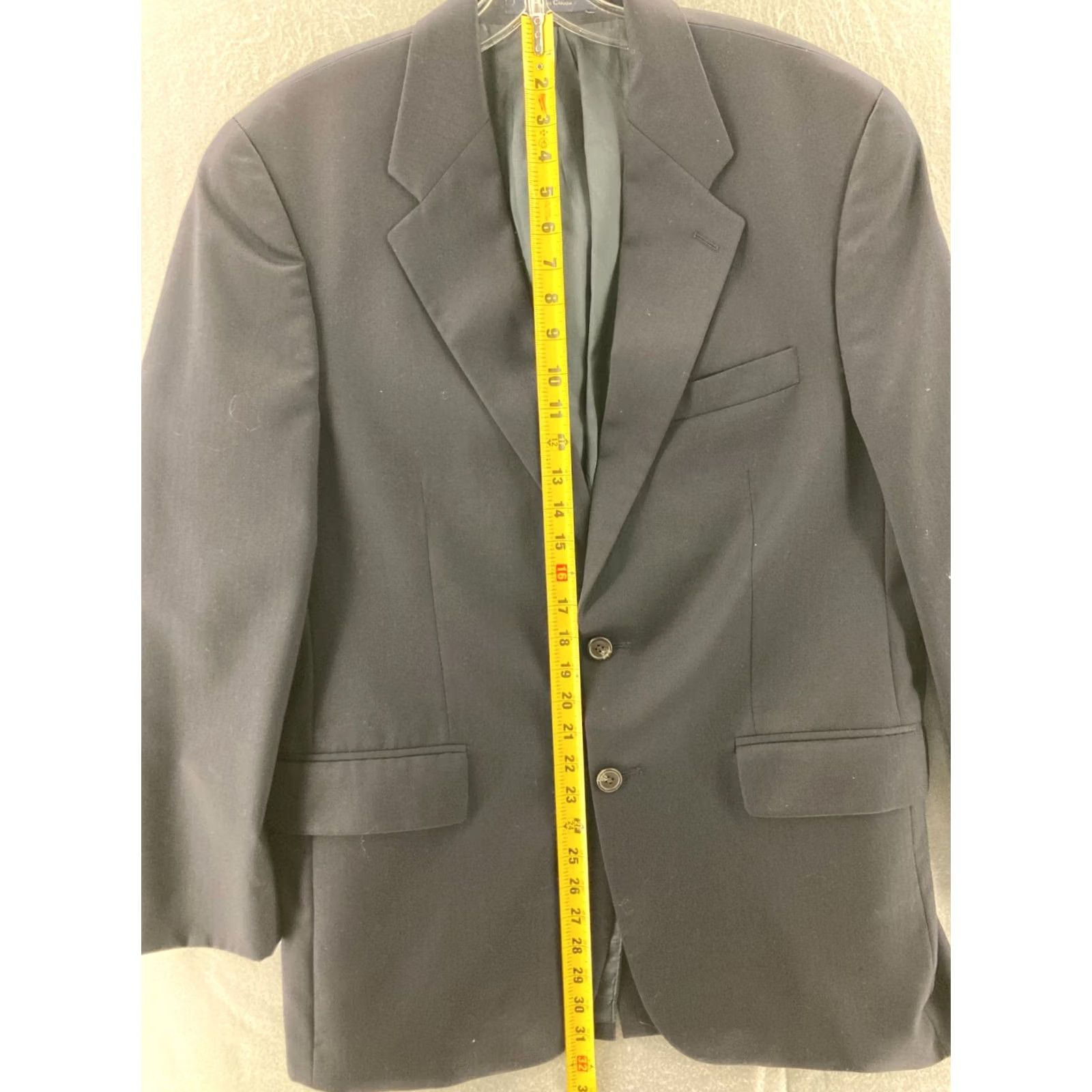 Ralph Lauren VINTAGE Ralph Lauren Blazer Mens 40R Wool Notch Lapel Two-Button Single-Breasted Blue Dress Sport Coat Size 40R - 3 Thumbnail