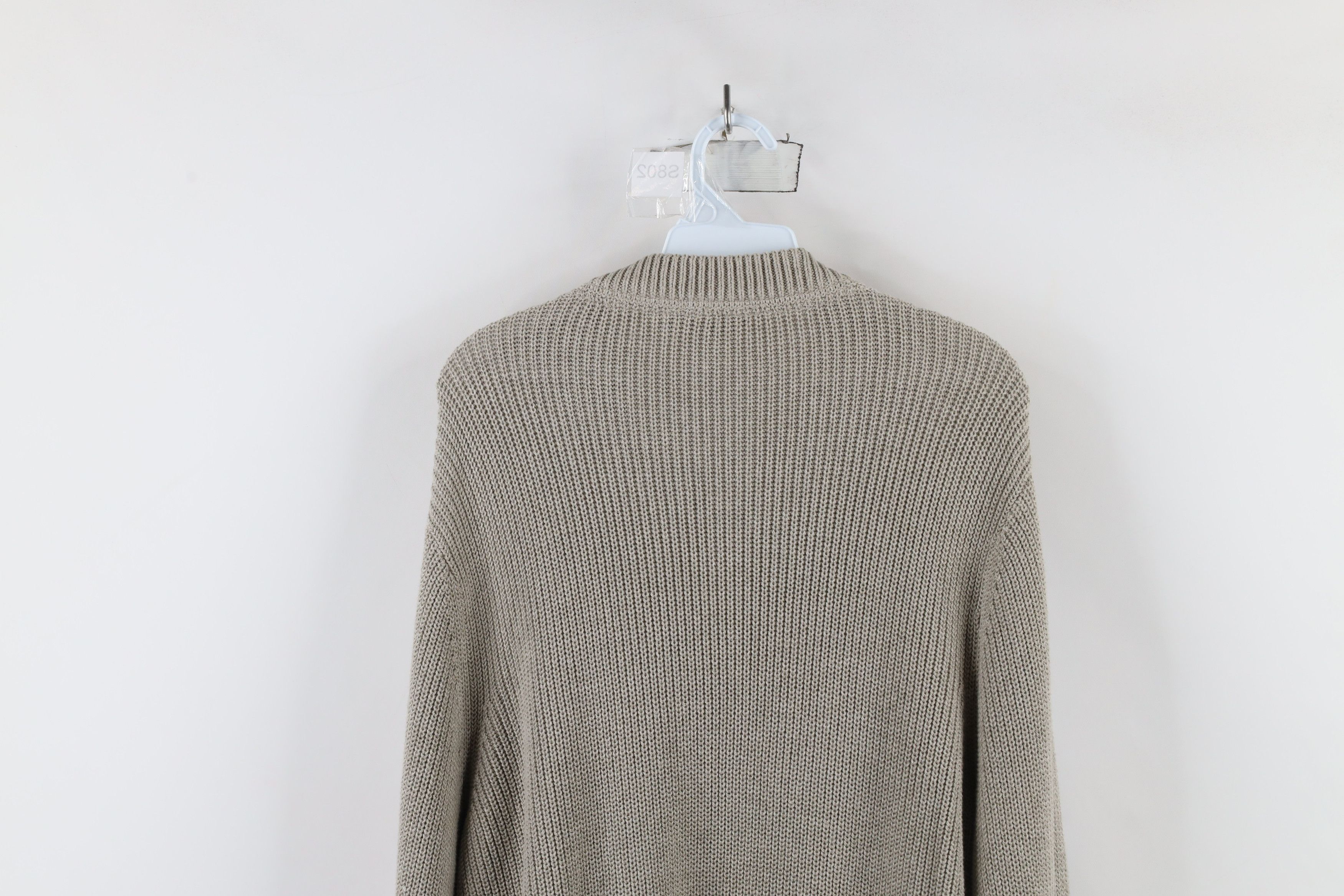 Eddie Bauer × Vintage Vintage Eddie Bauer Ribbed Knit Henley Sweater Beige Cotton Size US XL / EU 56 / 4 - 13 Thumbnail