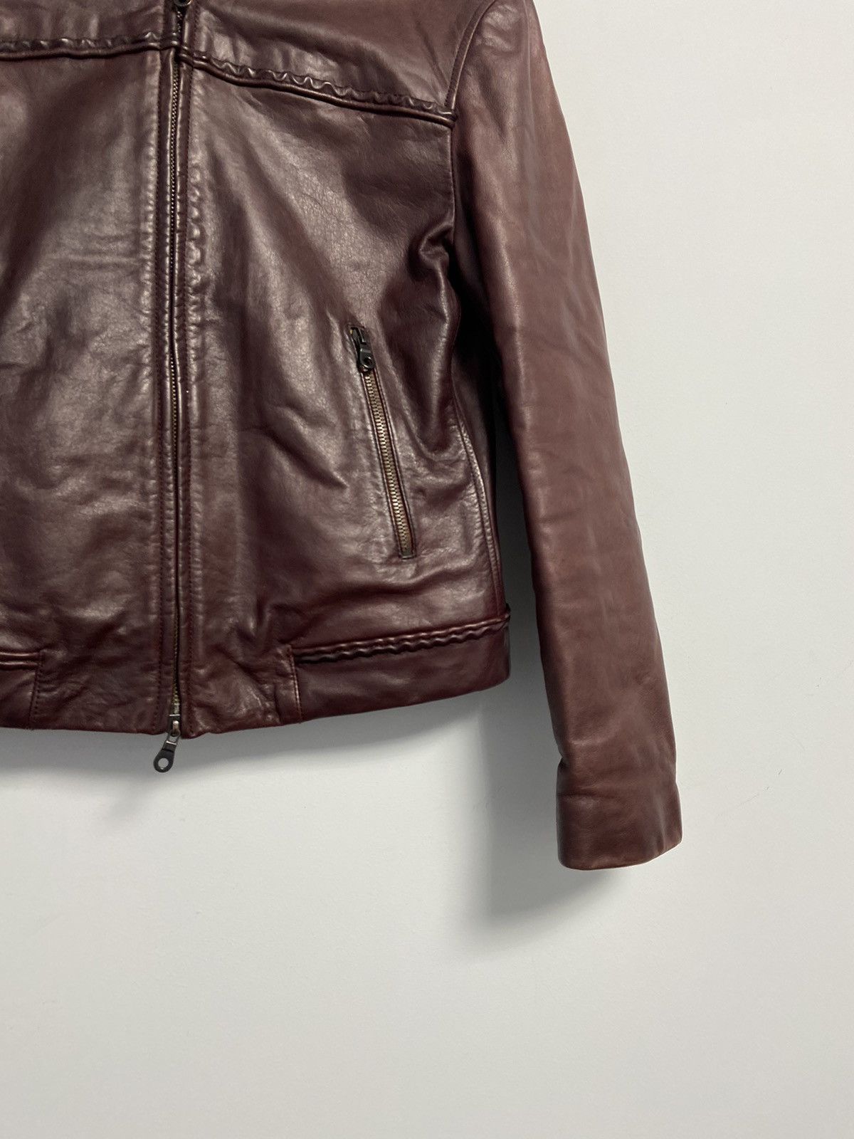 Giorgio Armani Giorgio Armani Vintage Leather Jacket Size M / US 6-8 / IT 42-44 - 2 Thumbnail