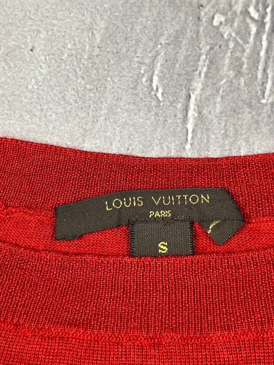 Louis Vuitton Louis Vuitton Red Wool Cashmere Silk Sweater Knit Buttons Size S / US 4 / IT 40 - 3 Thumbnail