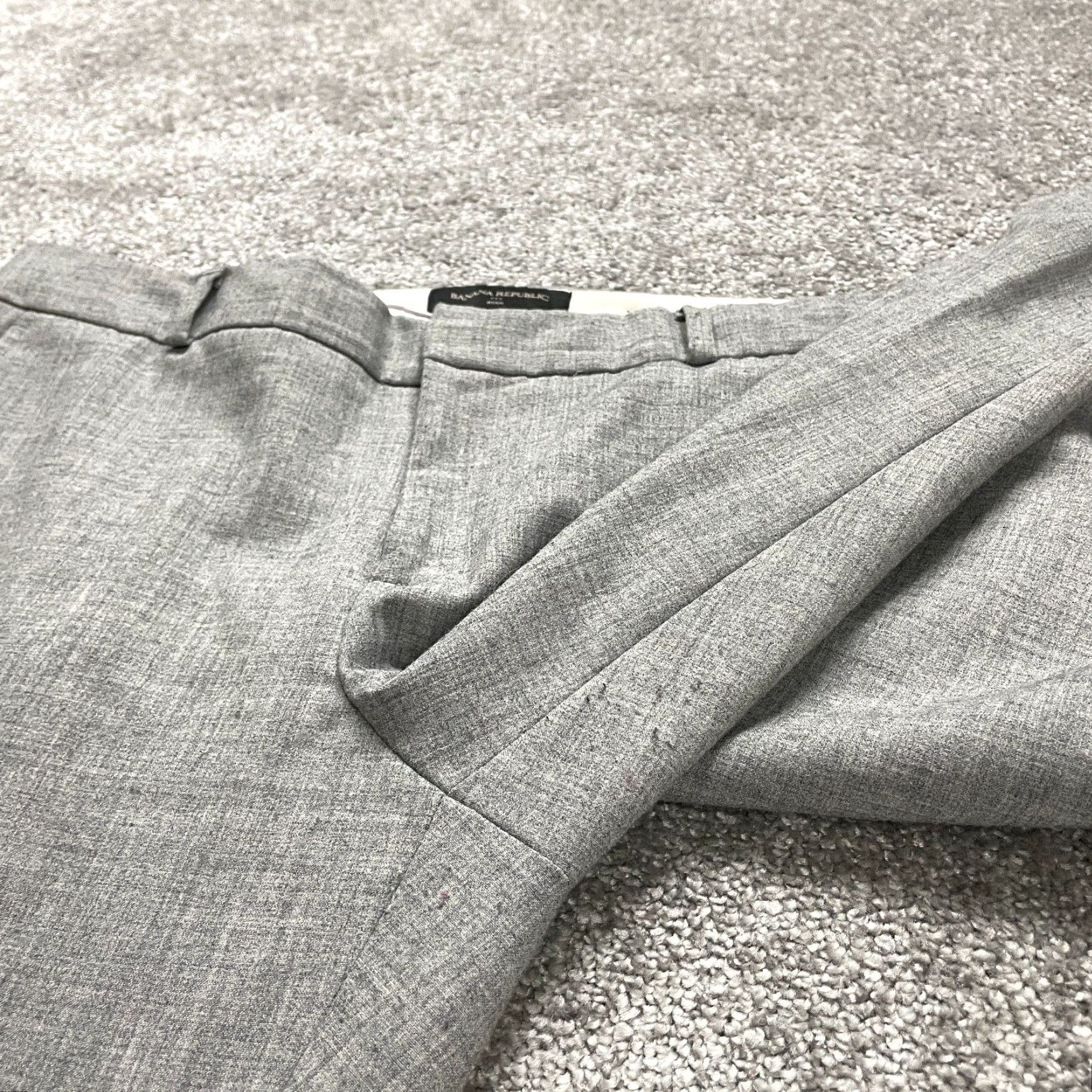 Banana Republic Banana Republic Dress Pants Womens 6P Gray Straight Leg Mid Rise Work 32x27 Size 28" / US 6 / IT 42 - 6 Thumbnail