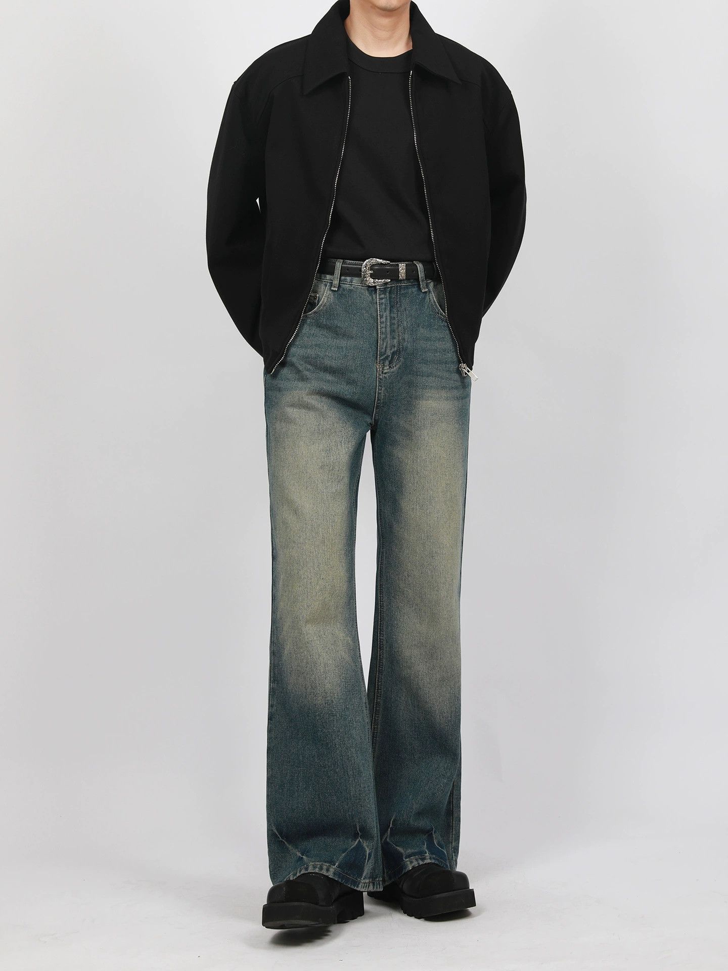 Jean American cleanfit vintage distressed flared jeans for men Size US 32 / EU 48 - 2 Thumbnail