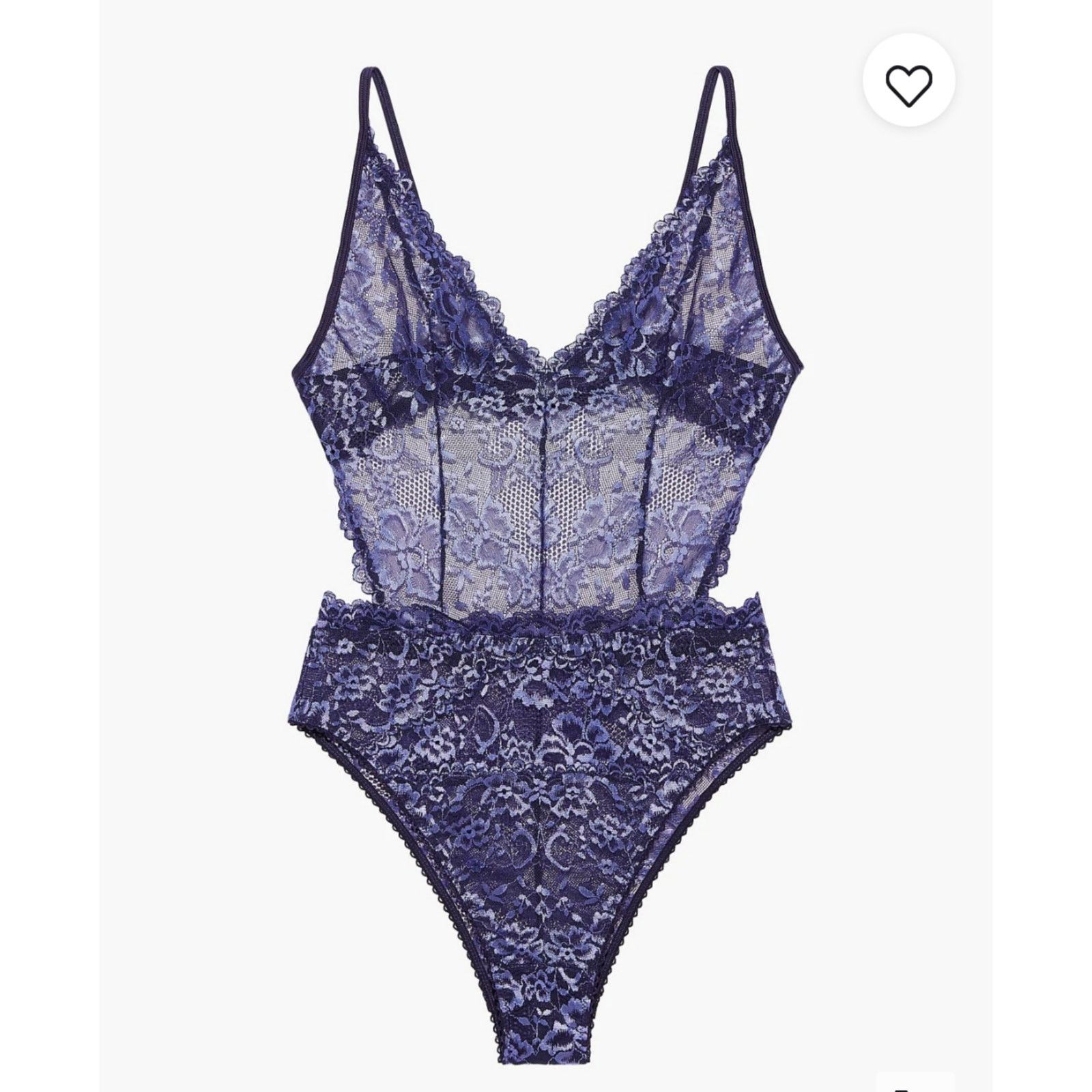 Salvage Savage X Fenty Sheer Stretch Floral Lace Teddy sz S Size S / US 4 / IT 40 - 2 Thumbnail