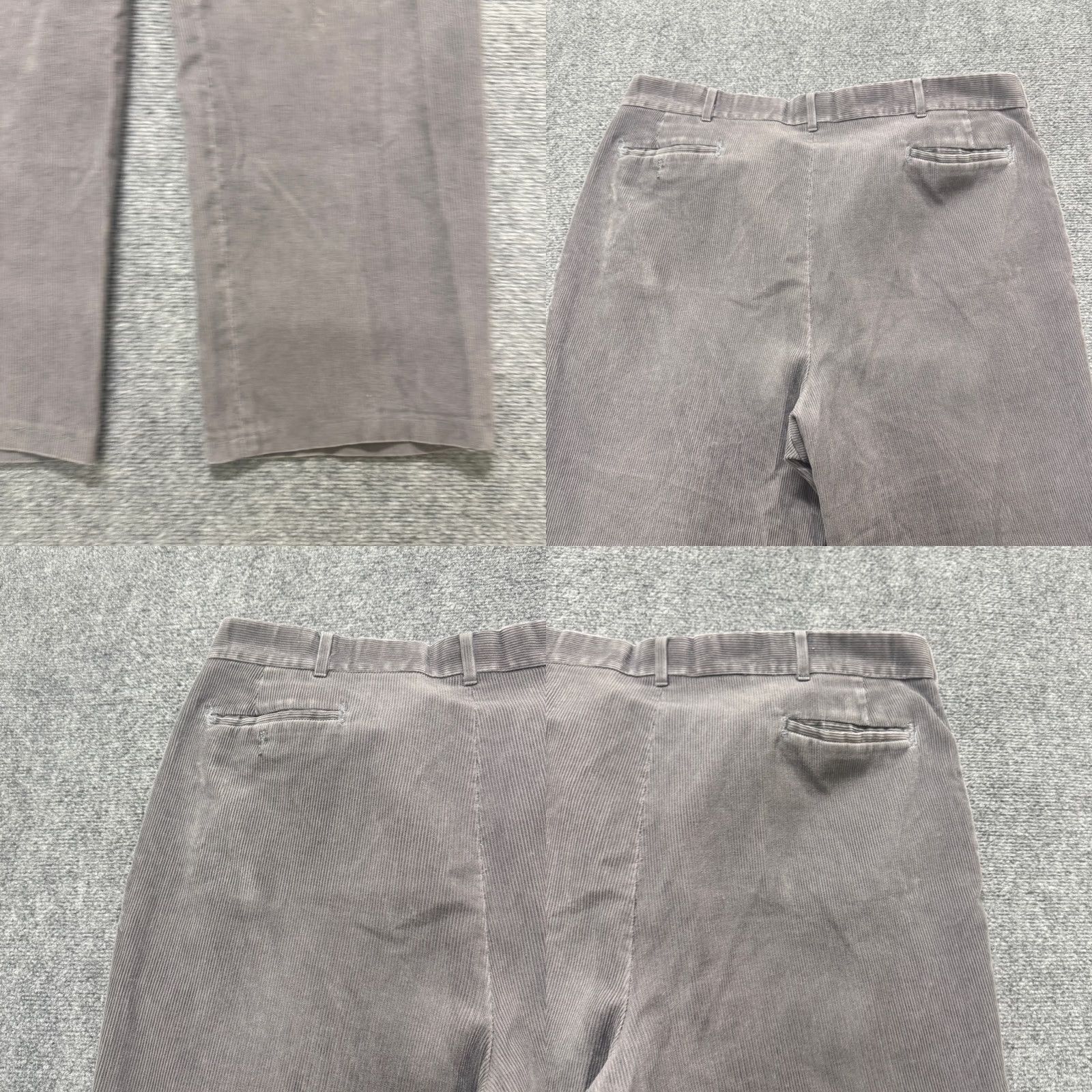 Haggar VINTAGE Haggar Pants Men 36x28 Corduroy 100% Cotton Gray Dress Pants Casual Gray Mens Regular Inseam 28" Size US 36 / EU 52 - 9 Thumbnail