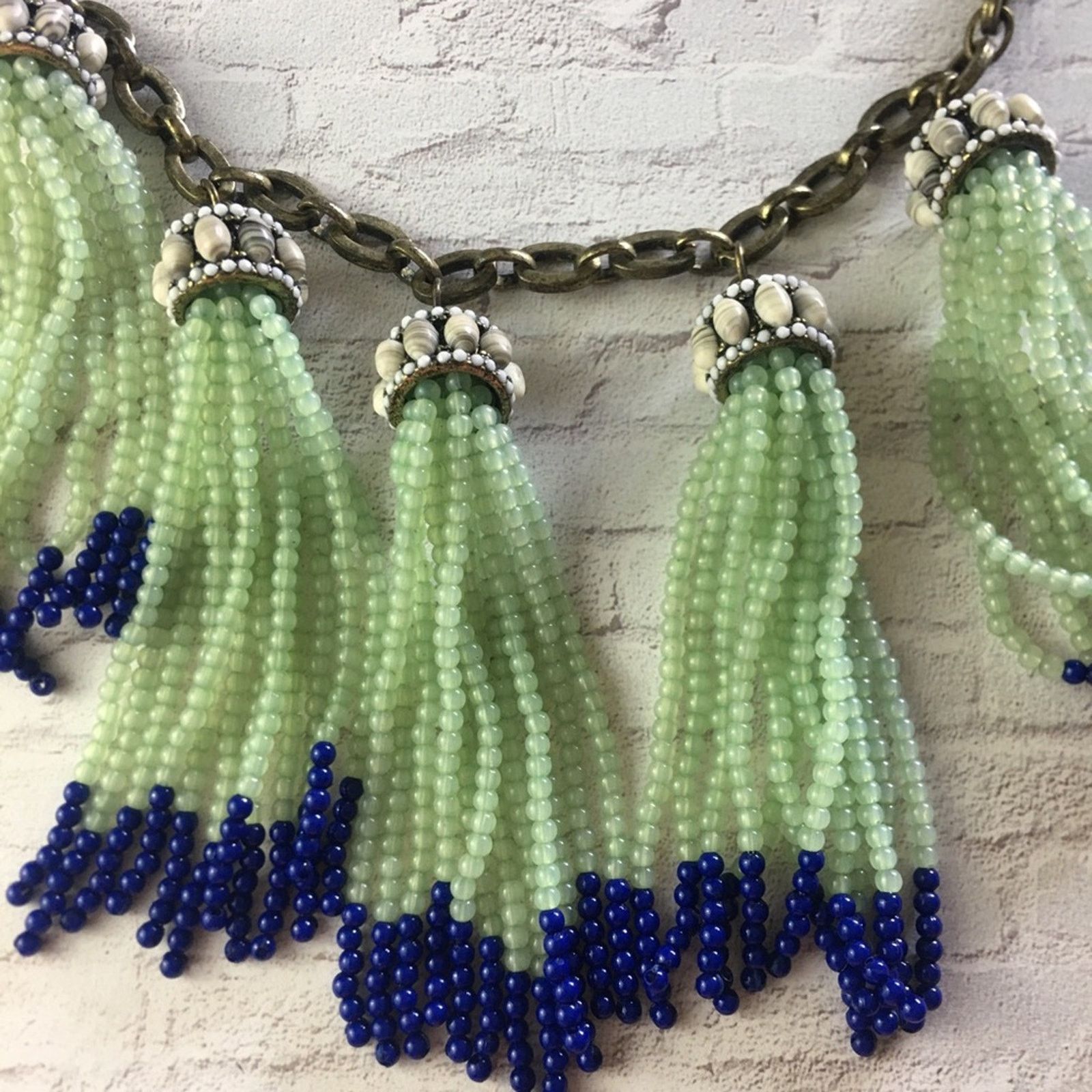 Other Vintage BaubleBar Tassel Seed Bead Statement Necklace Size ONE SIZE - 2 Thumbnail