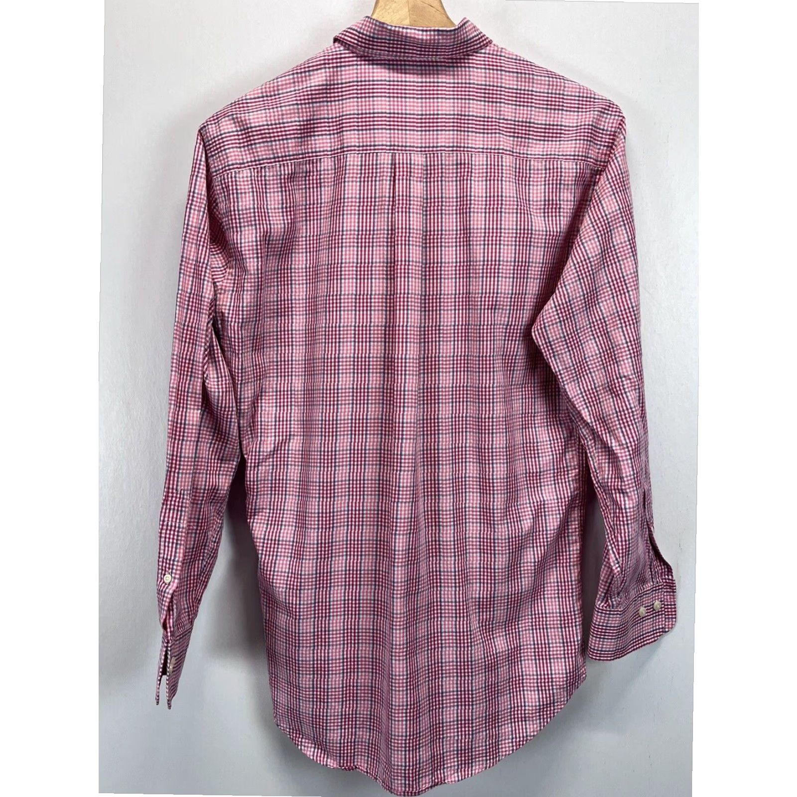 Peter Millar Peter Millar Button Down Shirt Mens Medium Pink Plaid Gingham Golf Size US M / EU 48-50 / 2 - 2 Thumbnail