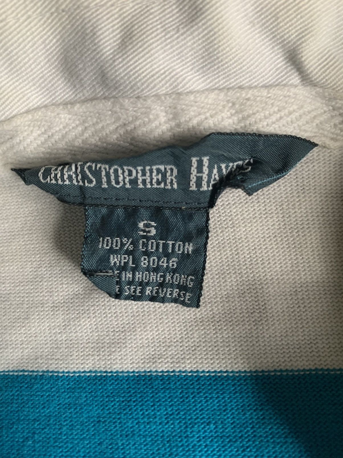 Other White Blue Cyan Striped Polo Sweater Vintage Fashion Street Size US M / EU 48-50 / 2 - 2 Thumbnail