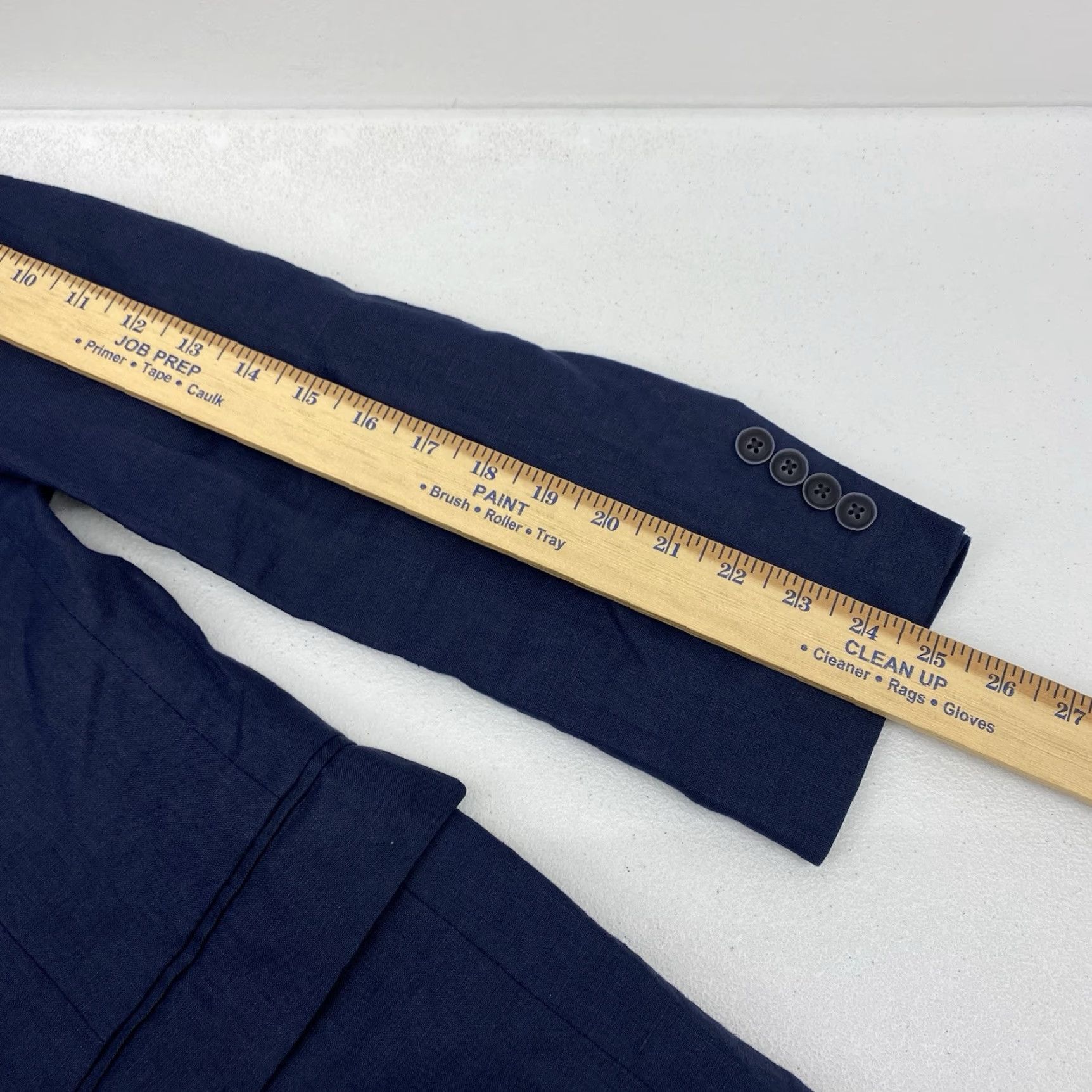 Nautica Nautica Blazer Men 40R Linen Single-Breasted Two-Button Notch Lapel Jacket Blue Regular Size 40 Mens Casual Sport Coat Size 40R - 7 Thumbnail