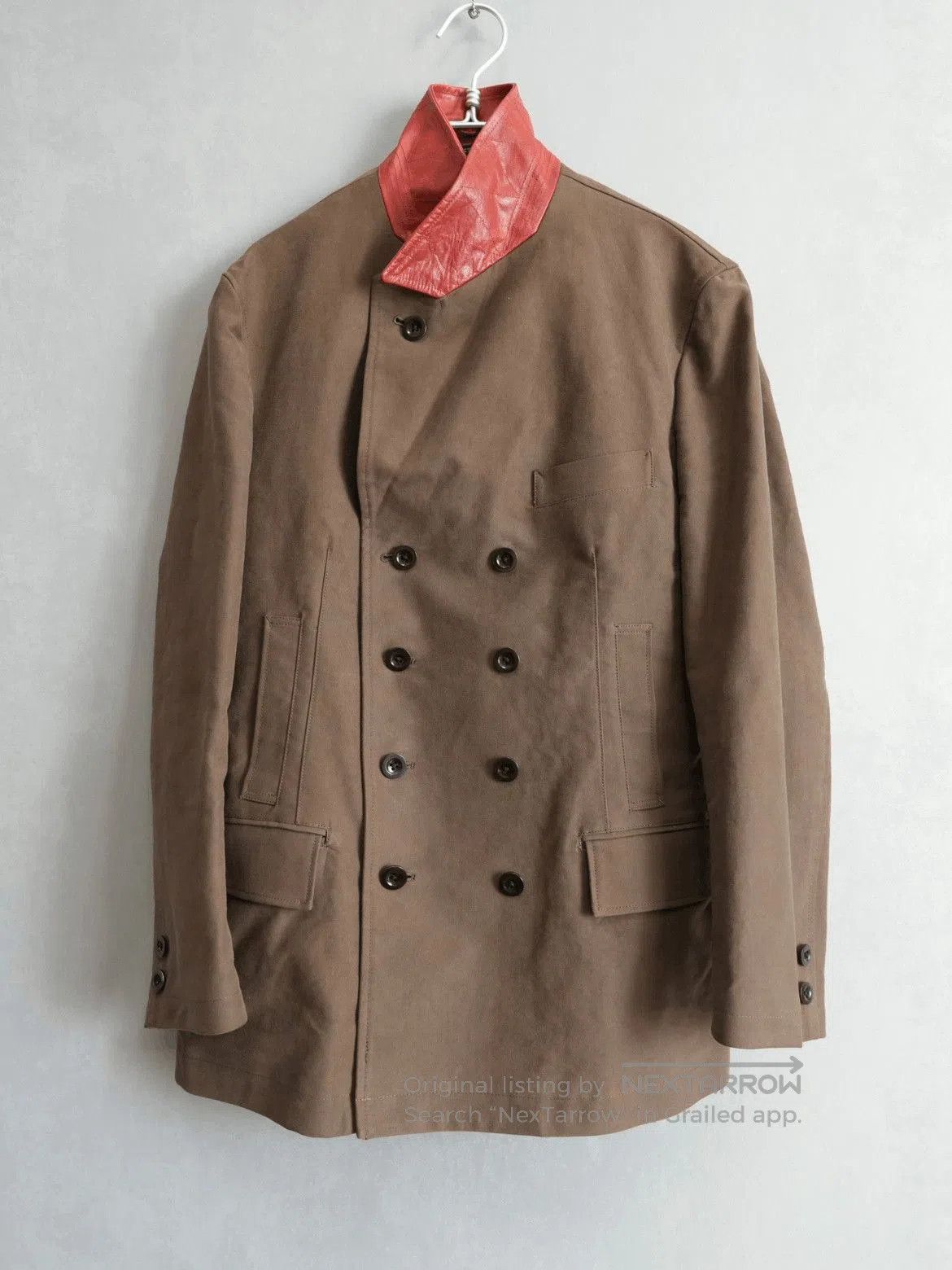 Yohji Yamamoto Sz 3 Yohji Yamamoto 11AW Leather Neck Jacket. Size US L / EU 52-54 / 3 - 4 Thumbnail