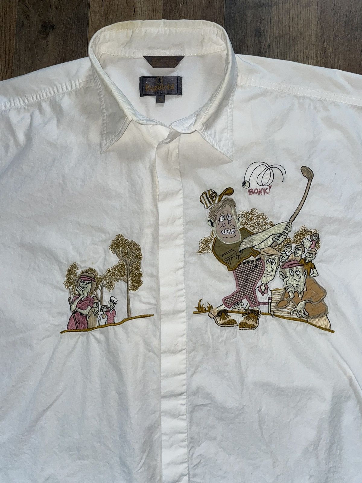 BUGATCHI Vintage Bugatchi Uomo GOLF shirt Size US XL / EU 56 / 4 - 3 Thumbnail