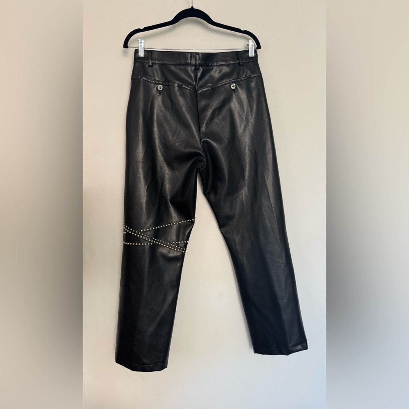 Versace Versace Men’s Faux Leather Studded Pants Size US 30 / EU 46 - 2 Thumbnail