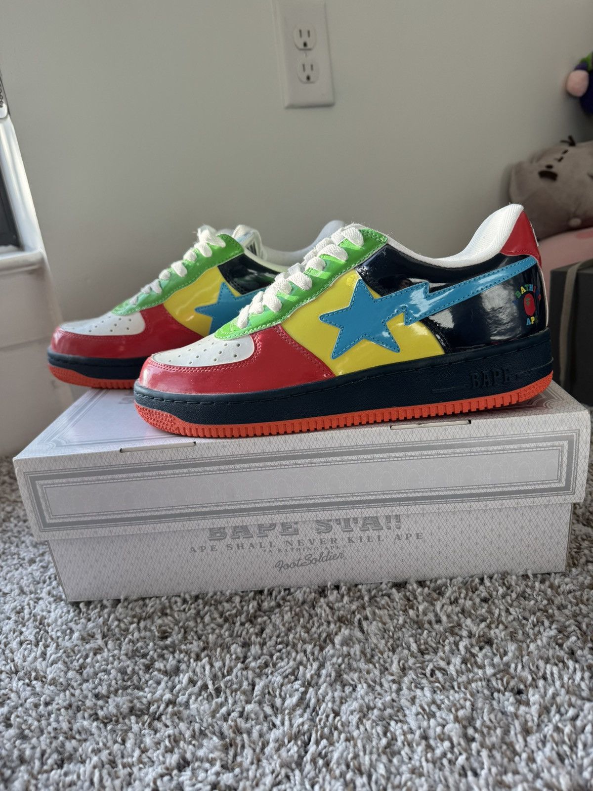 Bape Multicolor College Bapesta Size US 10 / EU 43 - 1 Thumbnail